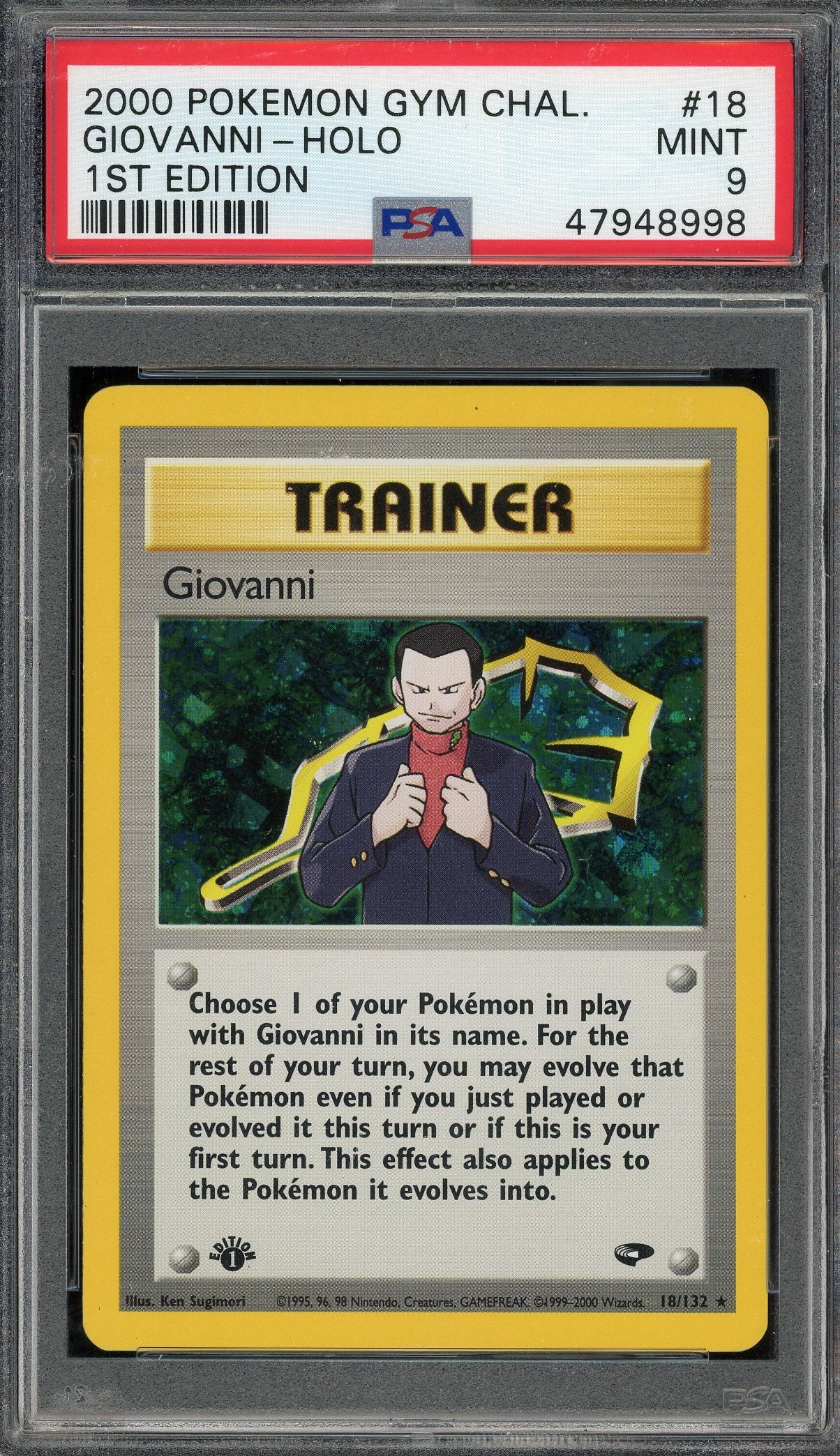 PSA 9 GIOVANNI-HOLO 1ST EDITION