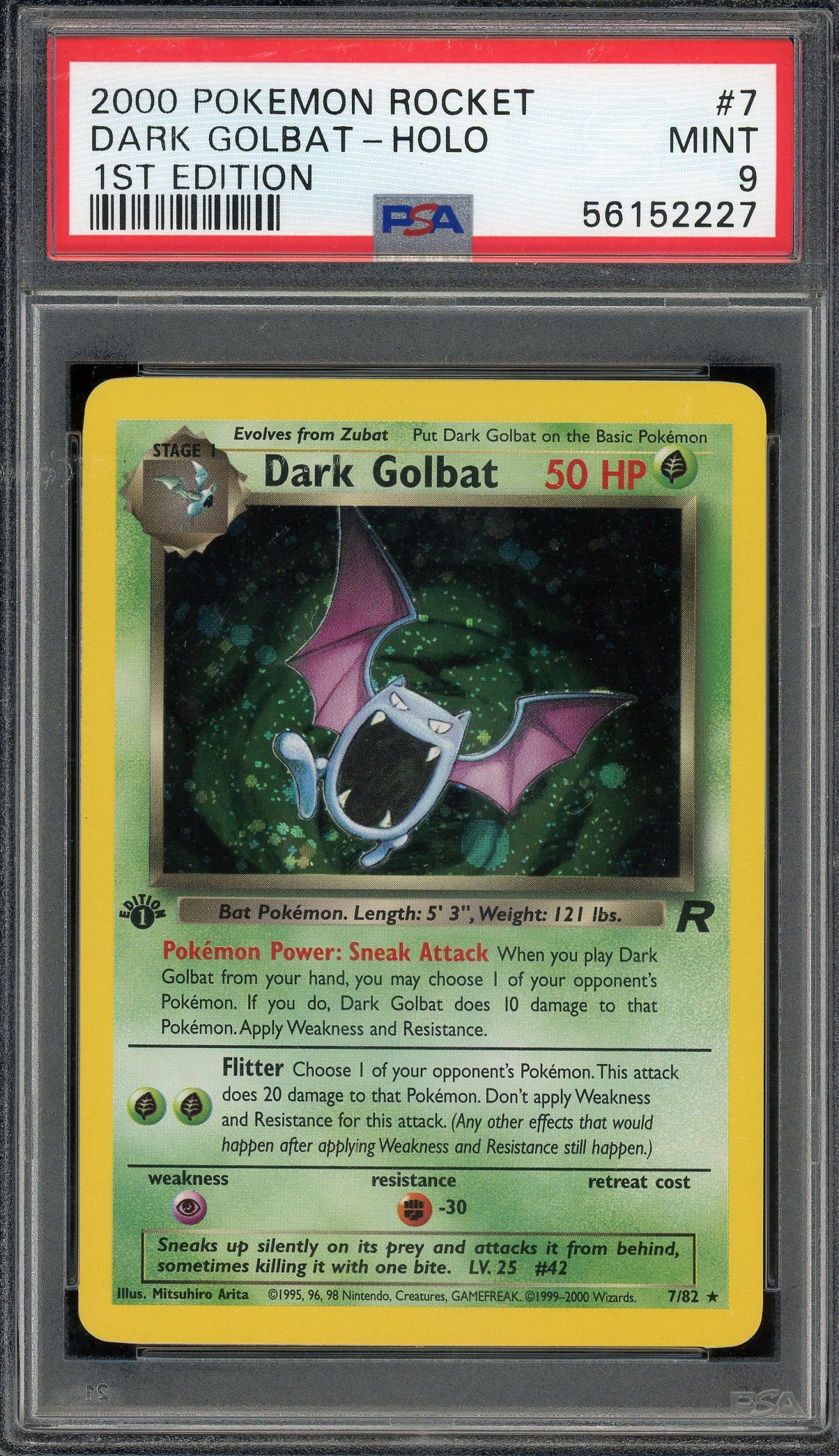 PSA 9 DARK GOLBAT-HOLO 1ST EDITION