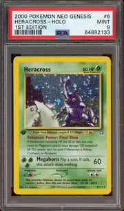 PSA 9 HERACROSS HOLO NEO GENESIS 1ST ED