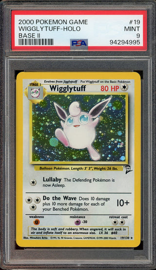PSA 9 WIGGLYTUFF HOLO BASE 2