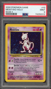 PSA 9 MEWTWO HOLO BASE 2