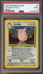 PSA 9 CLEFABLE HOLO BASE 2