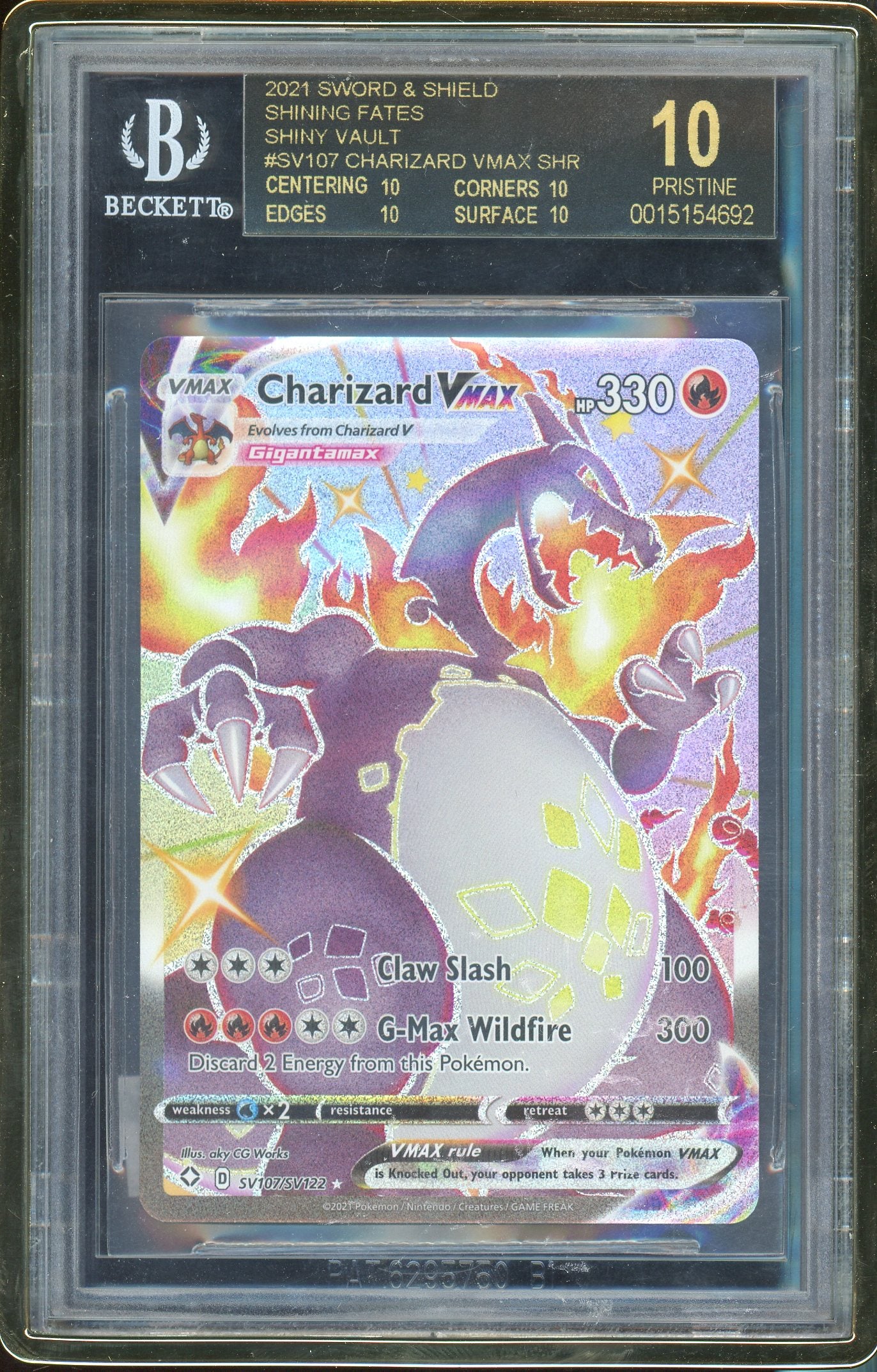 BGC 10 PRISTINE CHARIZARD VMAX SHR