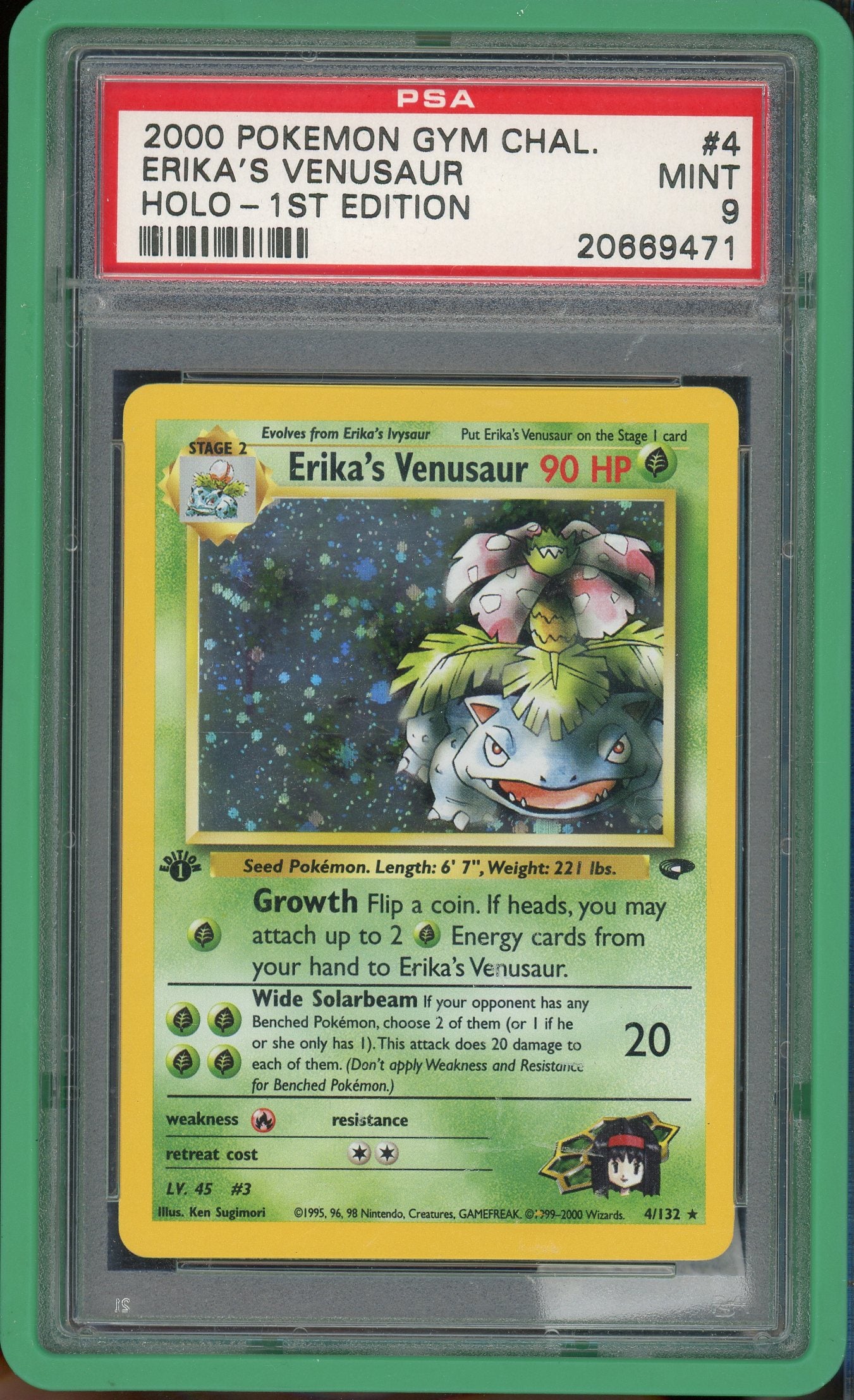 PSA 9 ERIKA'S VENUSAUR HOLO-1ST EDITION