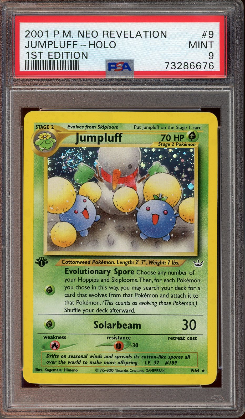 PSA 9 JUMPLUFF HOLO NEO REVELATION 1ST ED