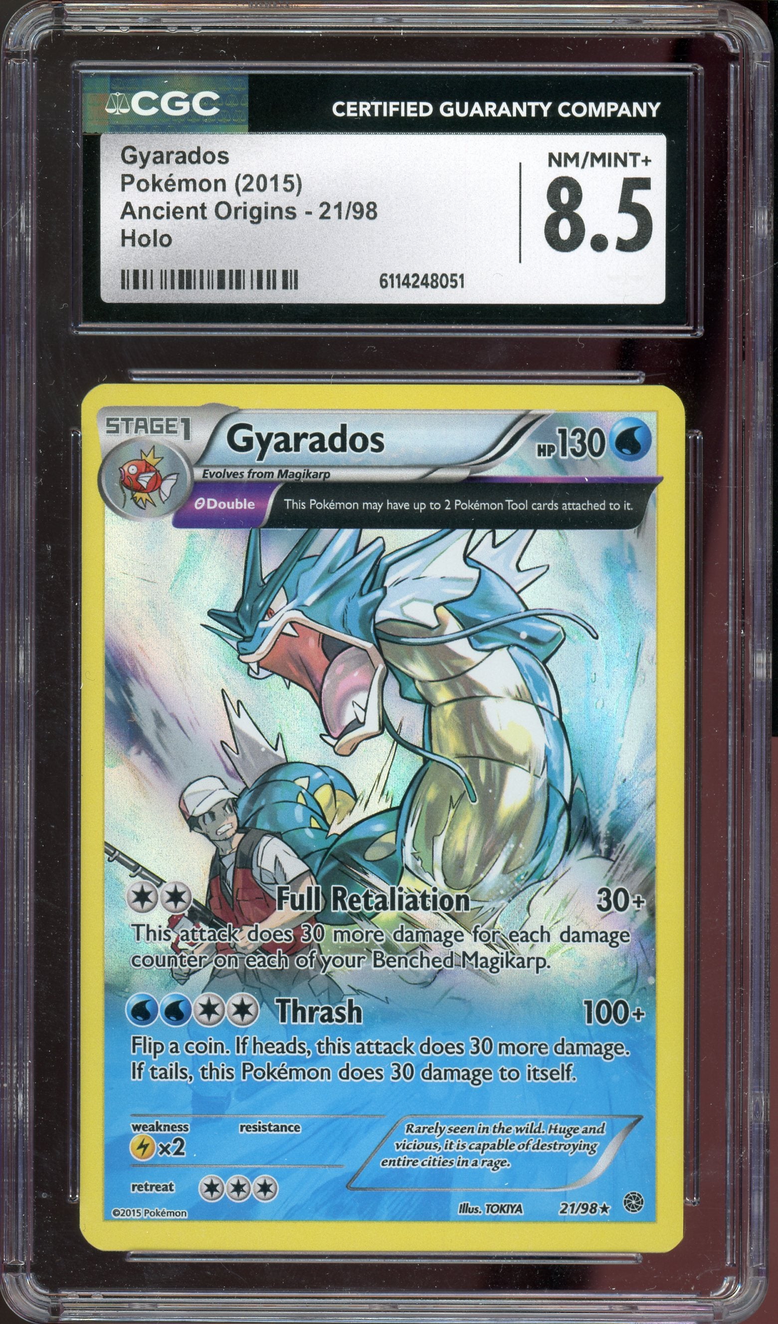 CGC 8.5 GYARADOS HOLO 21/98