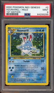 PSA 9 AZUMARILL HOLO NEO GENESIS 1ST ED