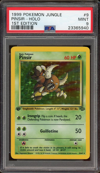 PSA 9 PINSIR HOLO JUNGLE 1ST ED