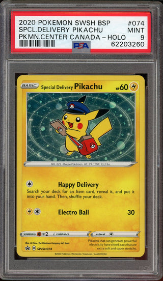 PSA 9 PIKACHU SPCL.DELIVERY PC CANADA-HOLO