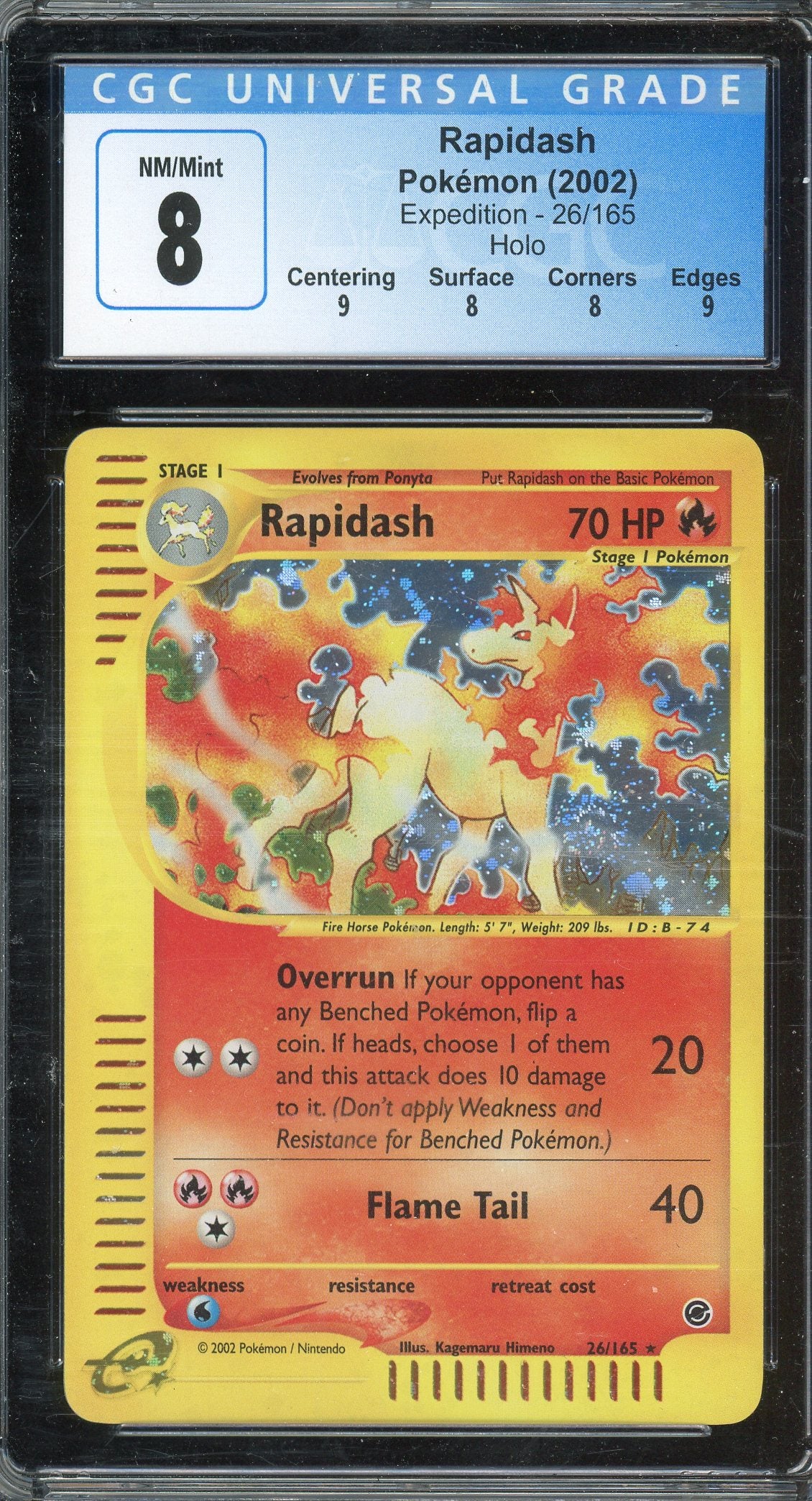 CGC 8 RAPIDASH HOLO