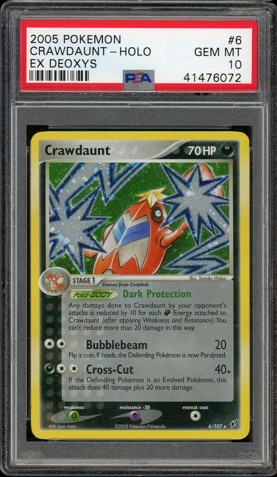PSA 10 CRAWDAUNT HOLO EX DEOXYS