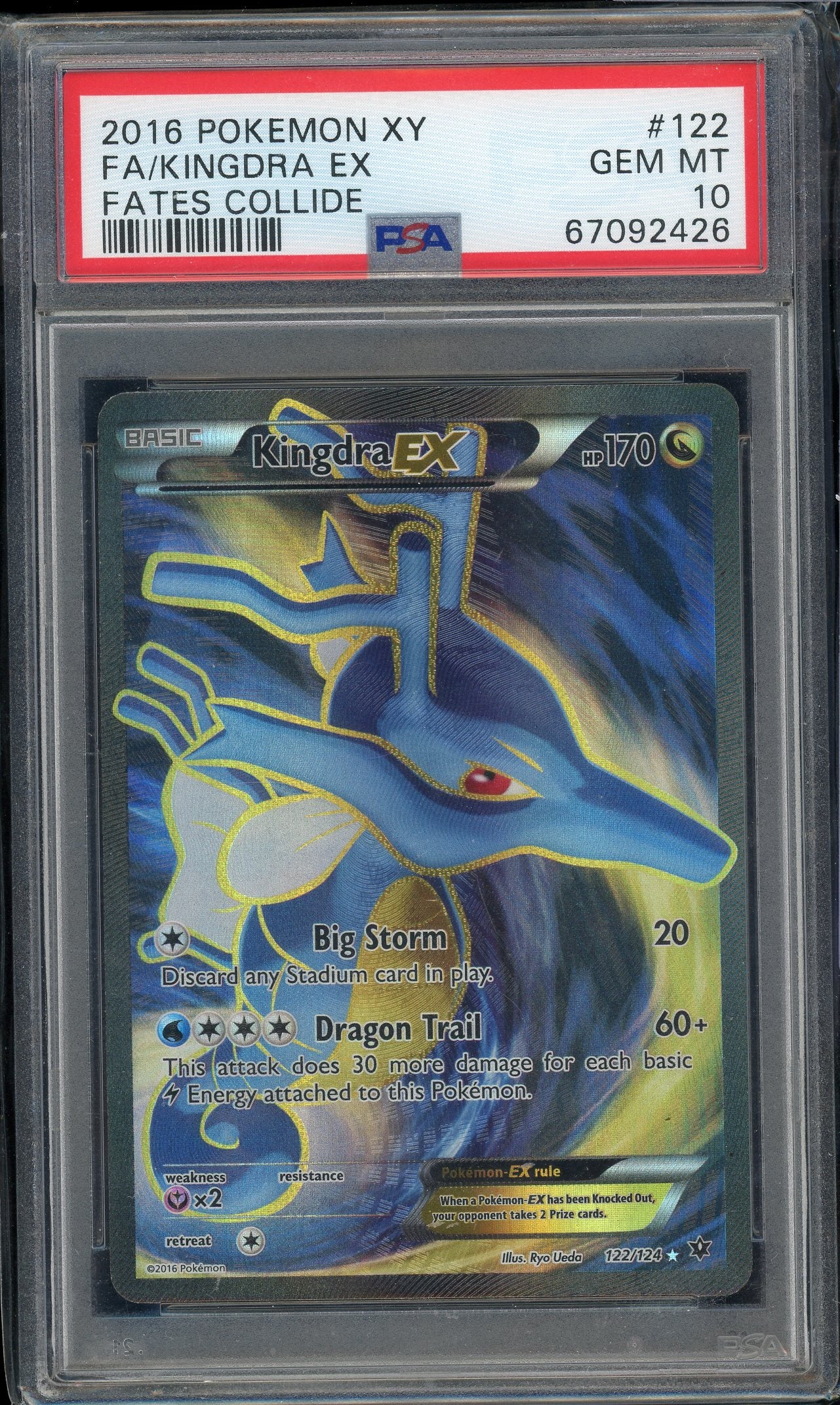 PSA 10 FA/KINGDRA EX FATES COLLIDE