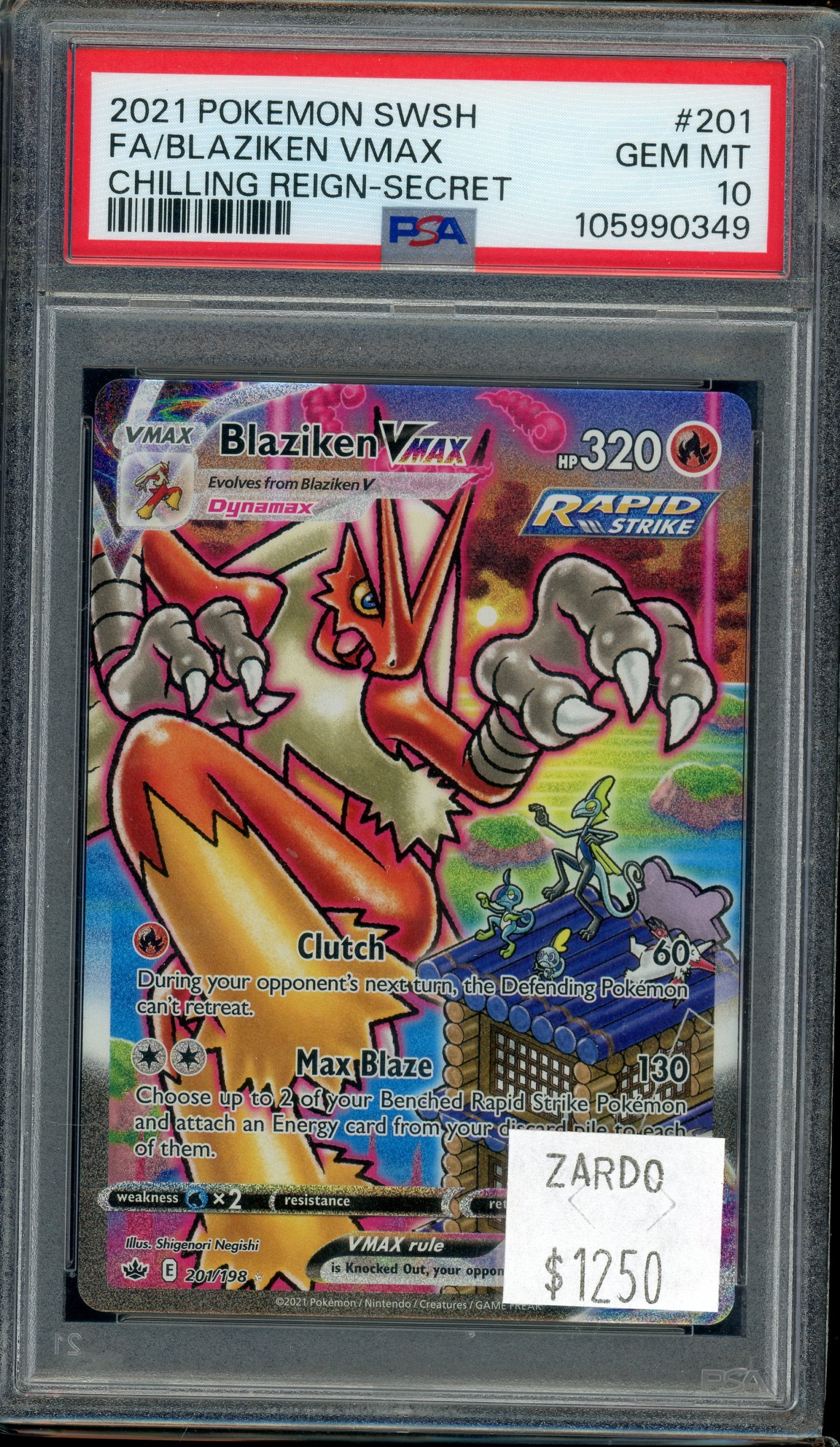 PSA 10 FA BLAZIKEN VMAX CHILLING REIGN