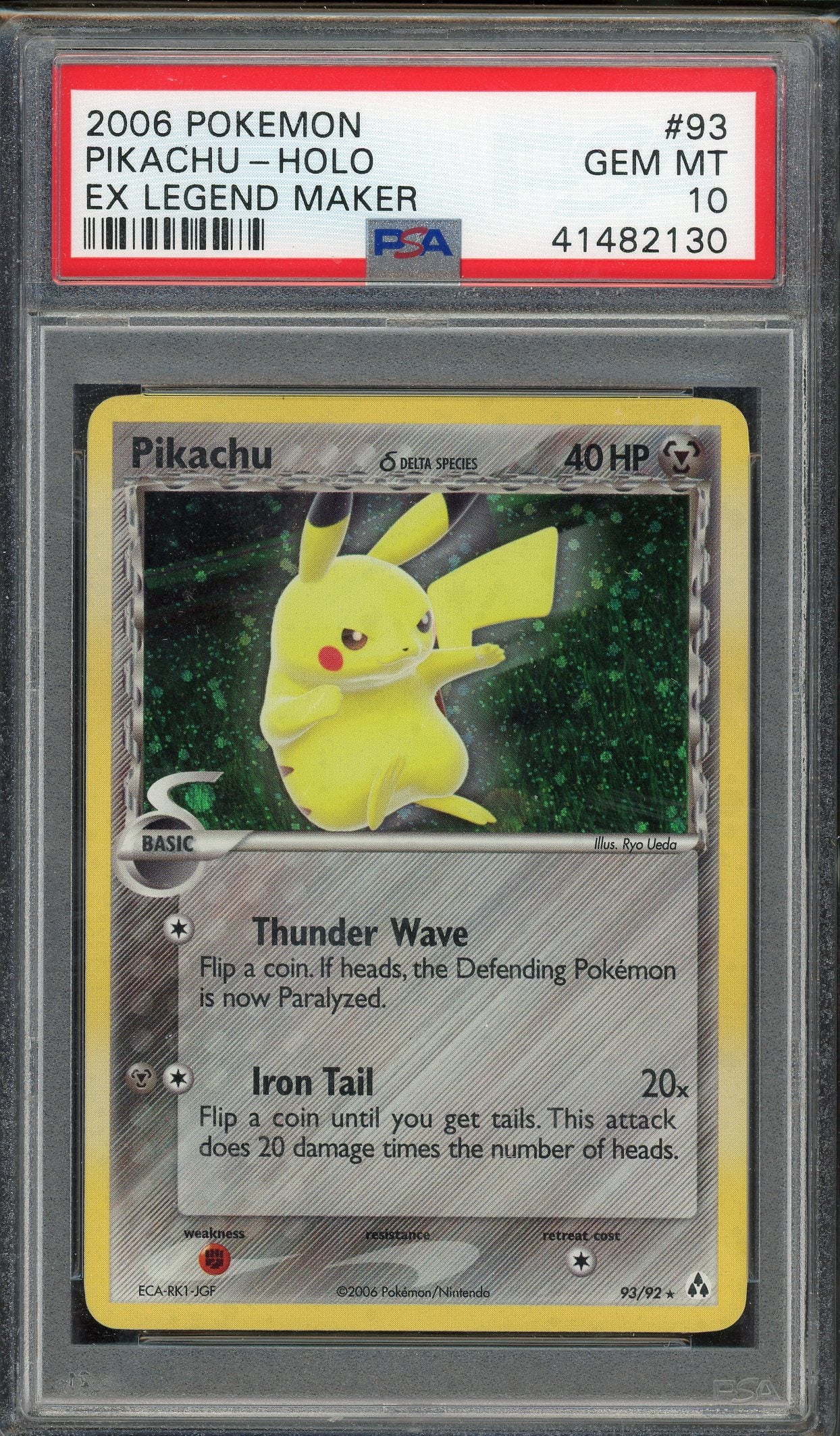 PSA 10 PIKACHU-HOLO LEGEND MAKER