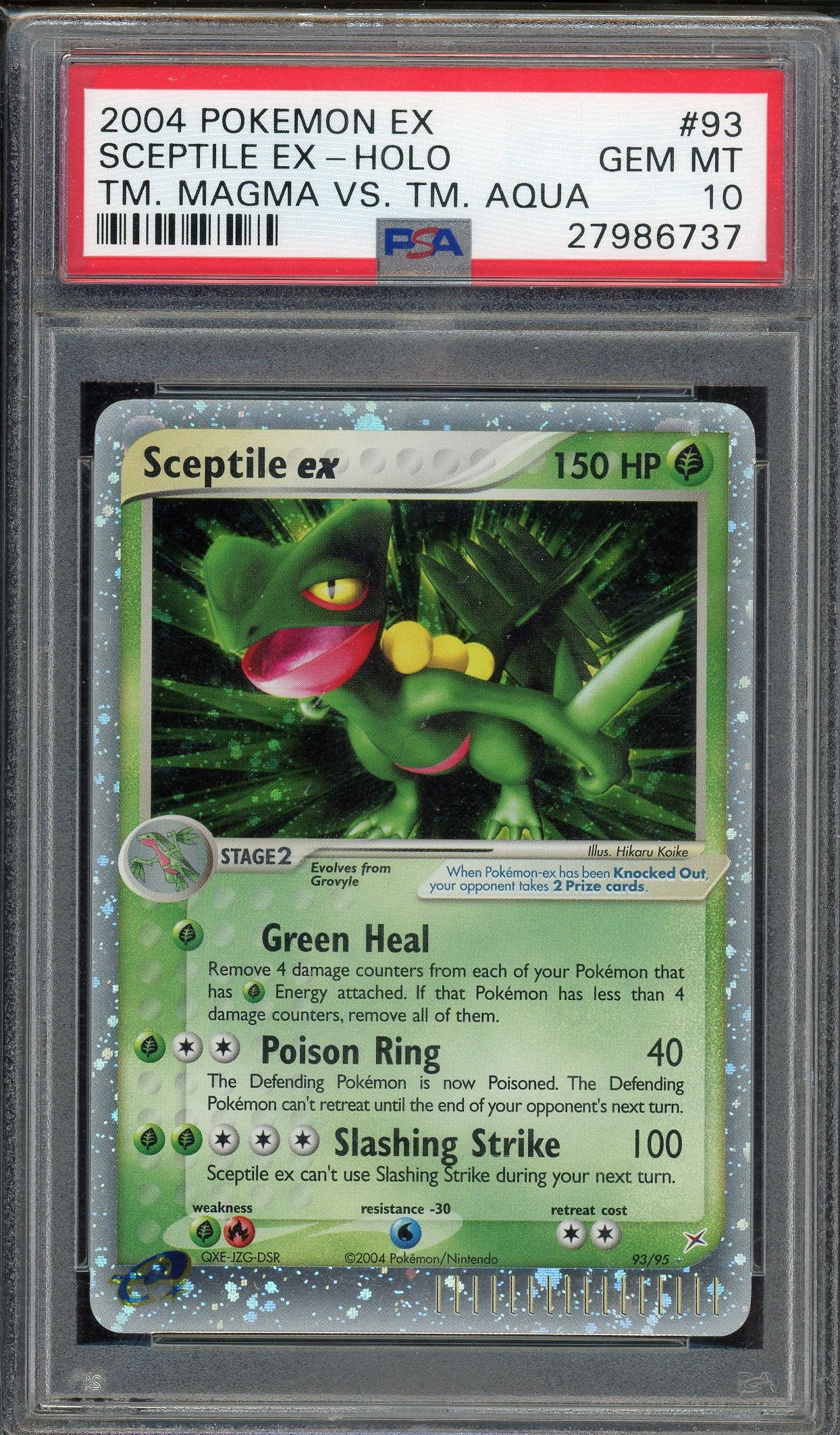 PSA 10 SCEPTILE EX-HOLO