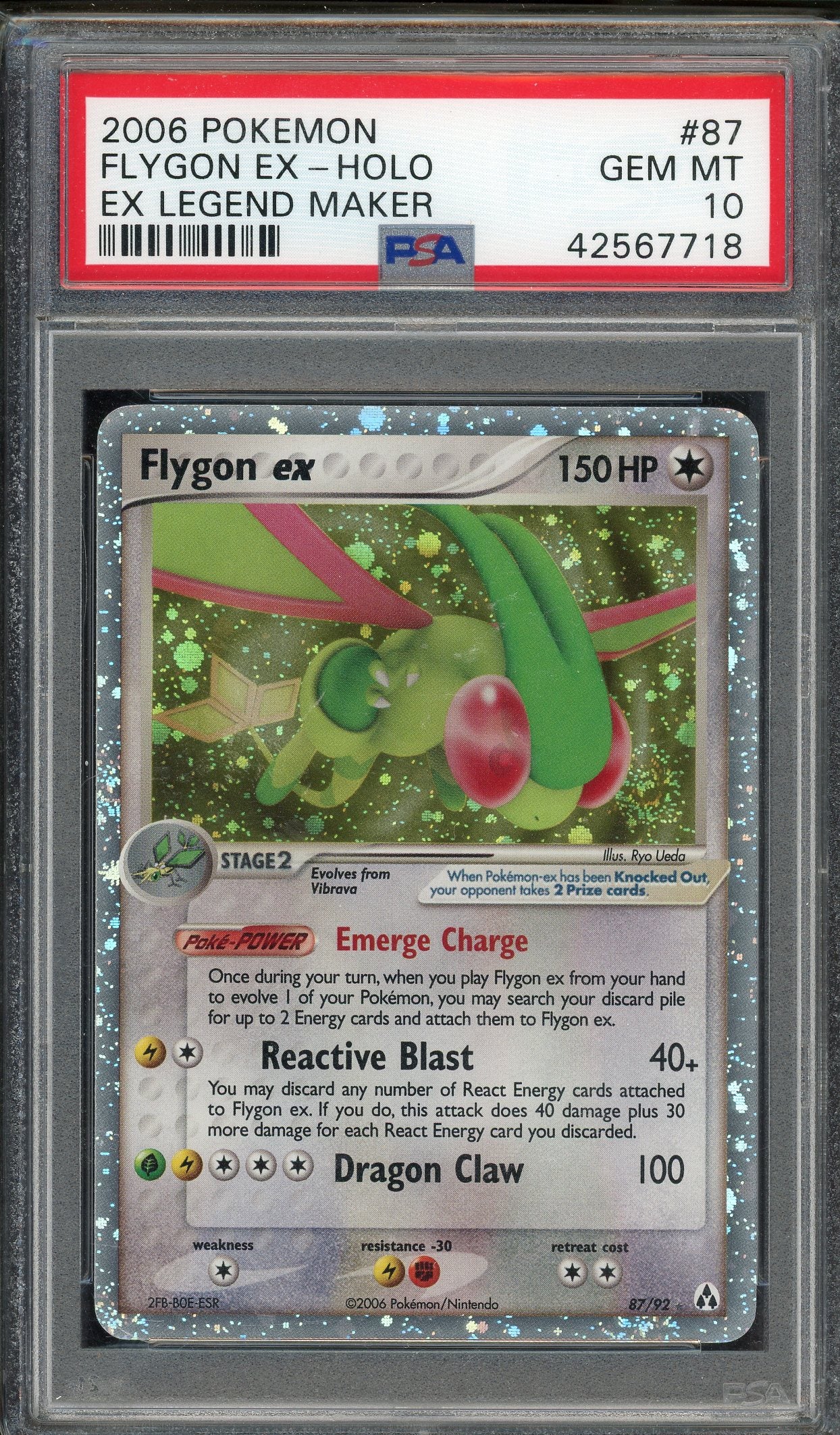 PSA 10 FLYGON EX-HOLO LEGEND MAKER