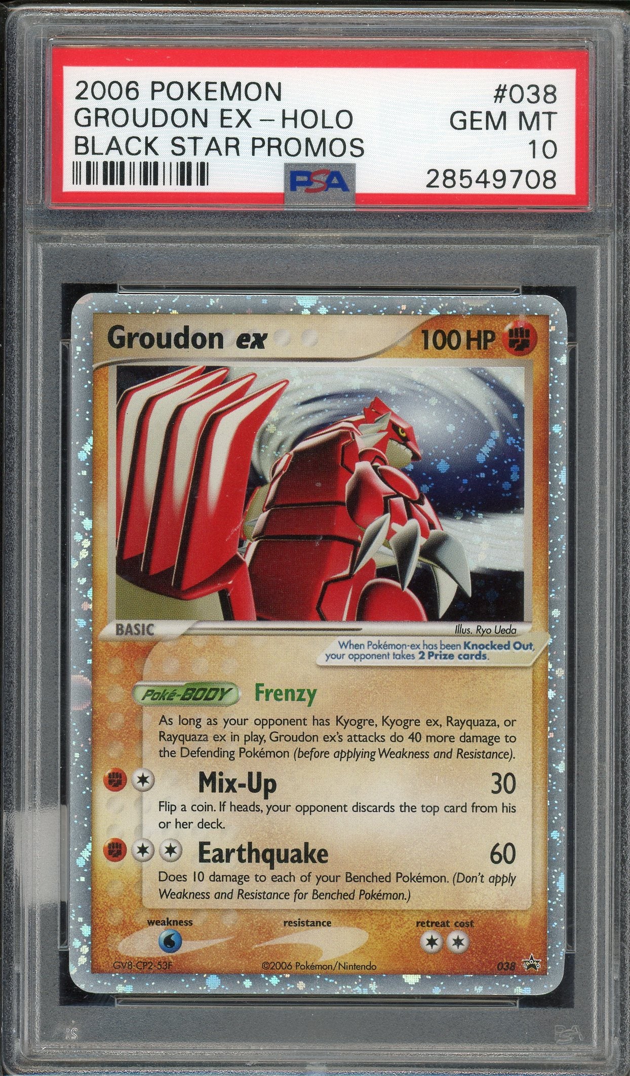 PSA 10 GROUDON EX-HOLO BLACK STAR PROMOS