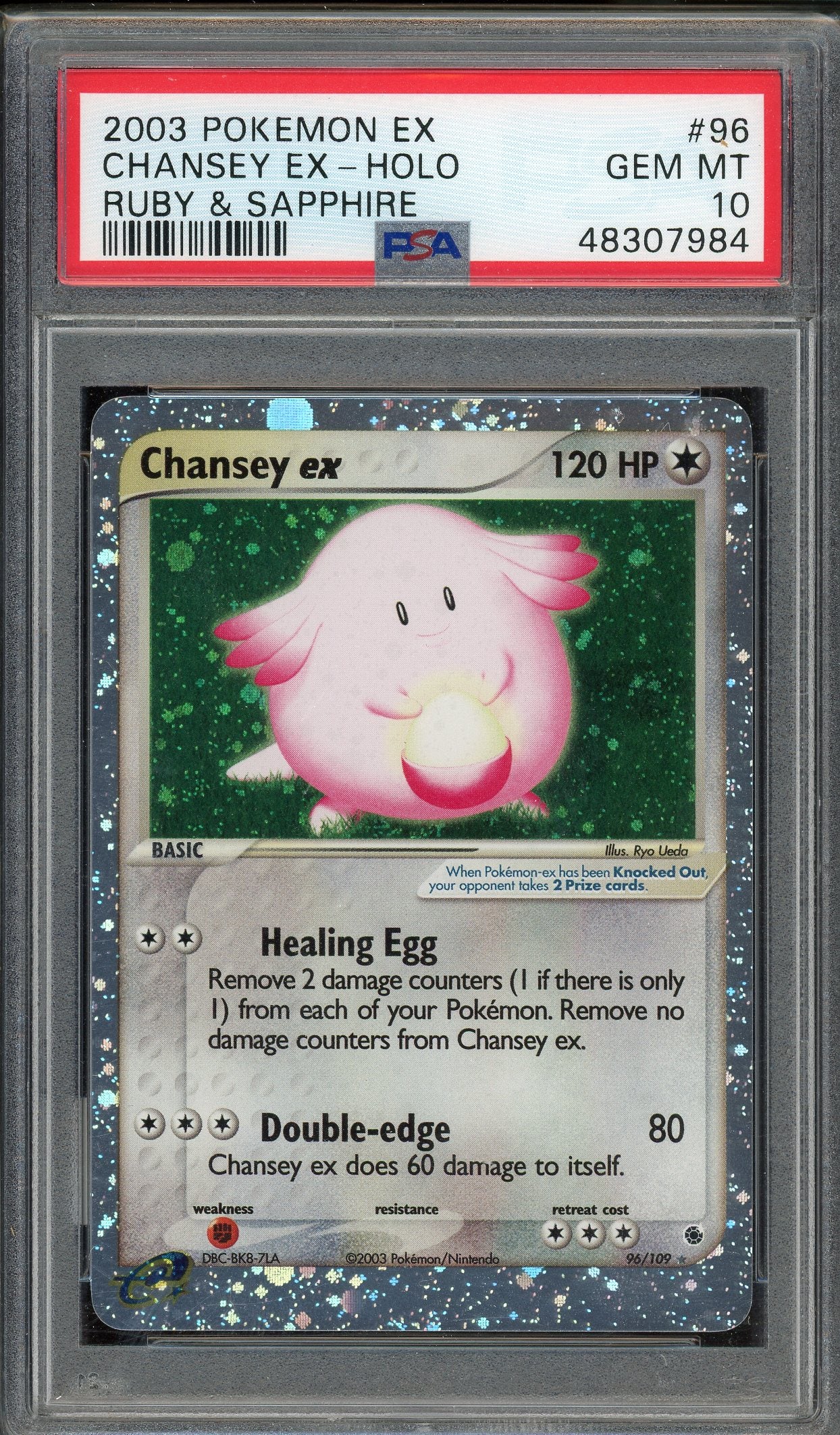 PSA 10 CHANSEY EX-HOLO RUBY & SAPPHIRE