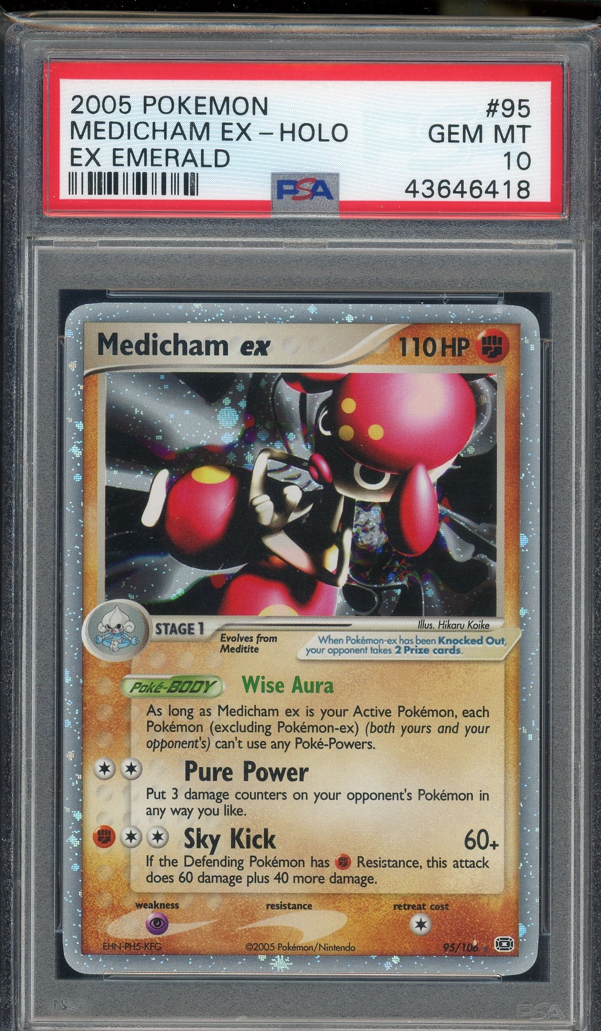 PSA 10 MEDICHAM EX-HOLO EMERALD