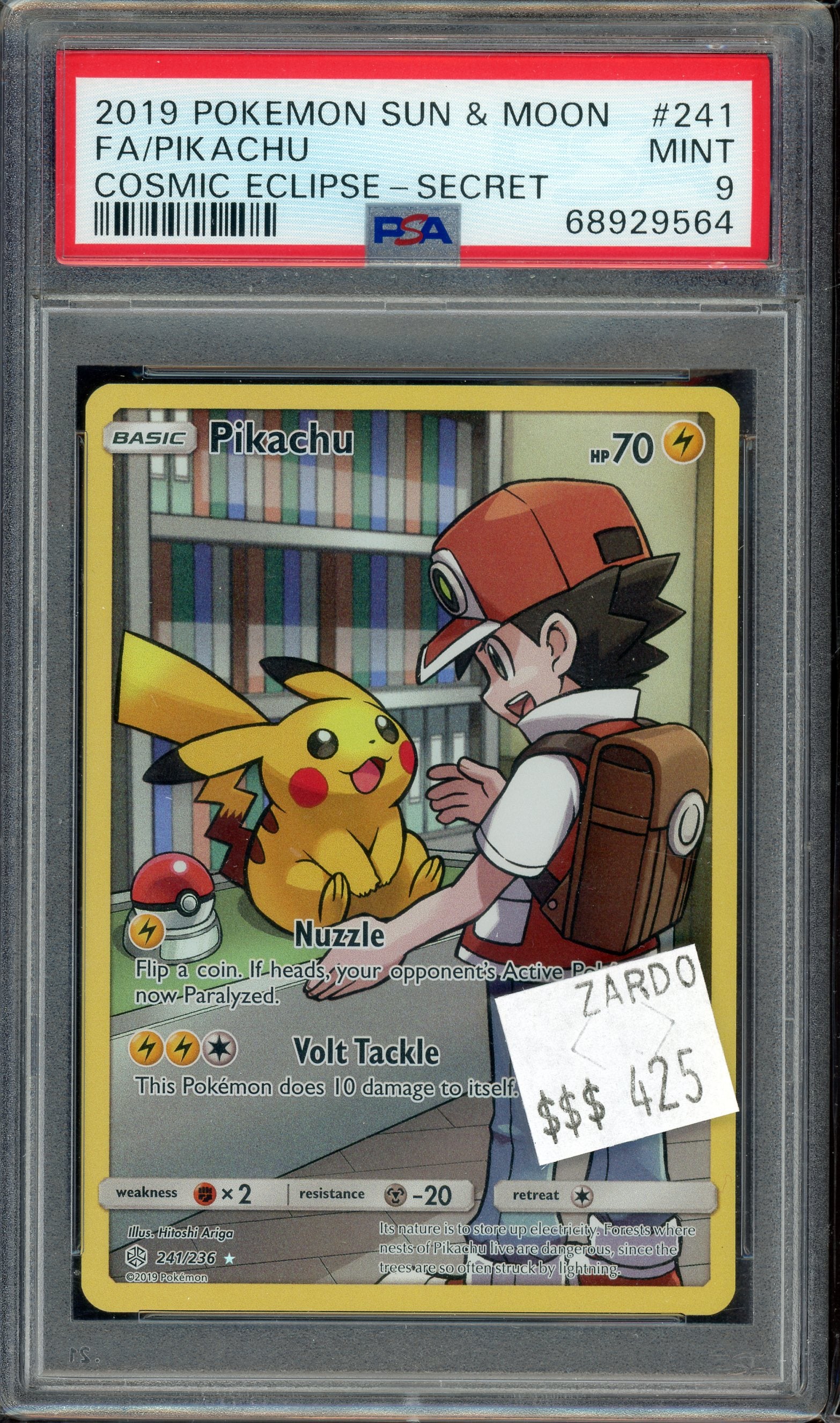 PSA 9 FA/PIKACHU COSMIC ECLIPSE