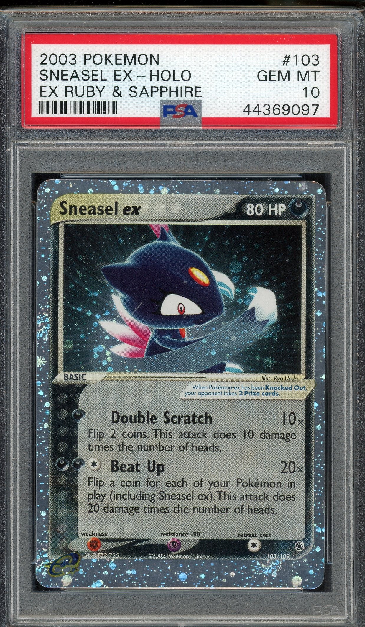 PSA 10 SNEASEL EX-HOLO RUBY & SAPPHIRE