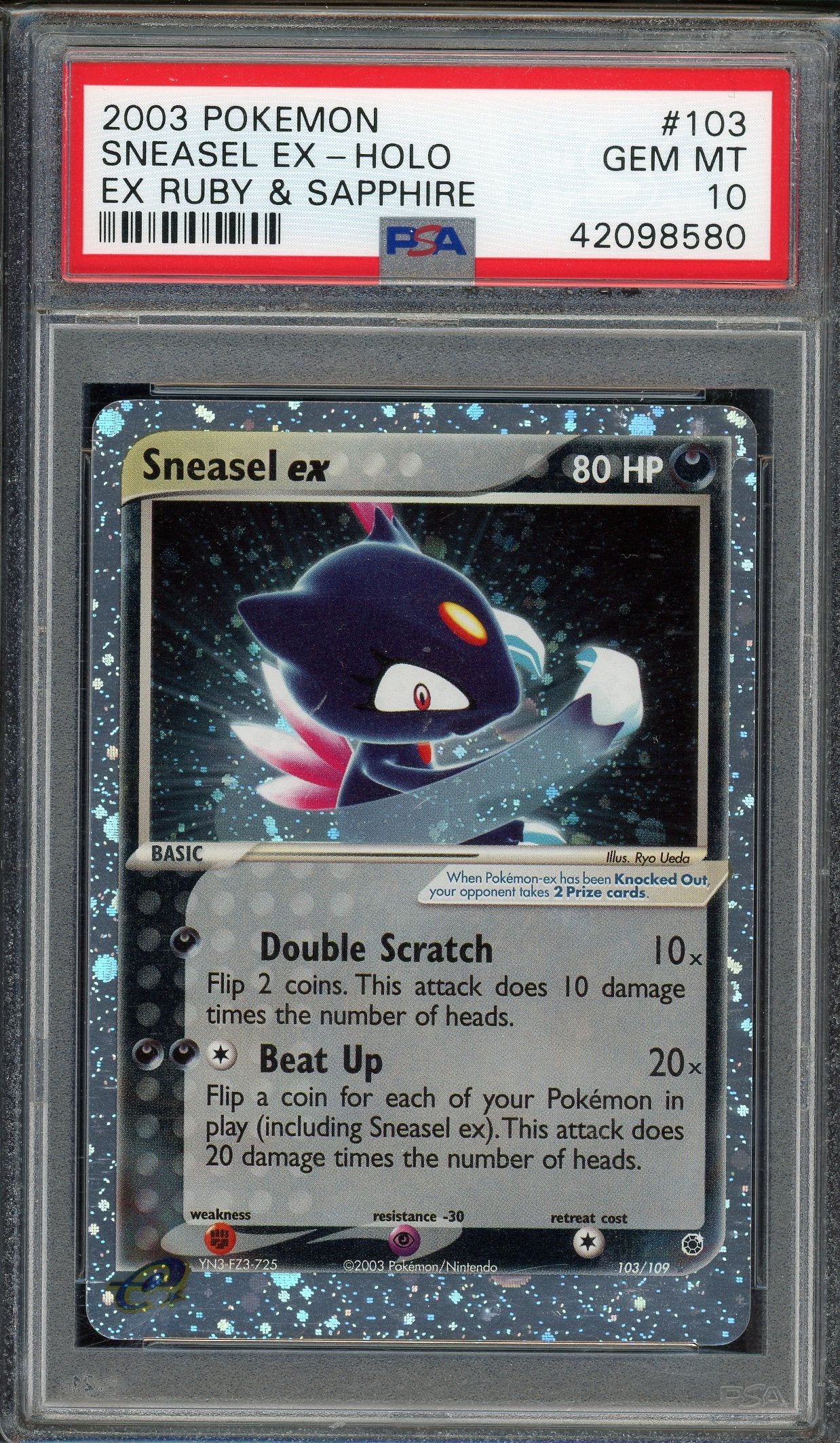 PSA 10 SNEASEL EX-HOLO RUBY & SAPPHIRE