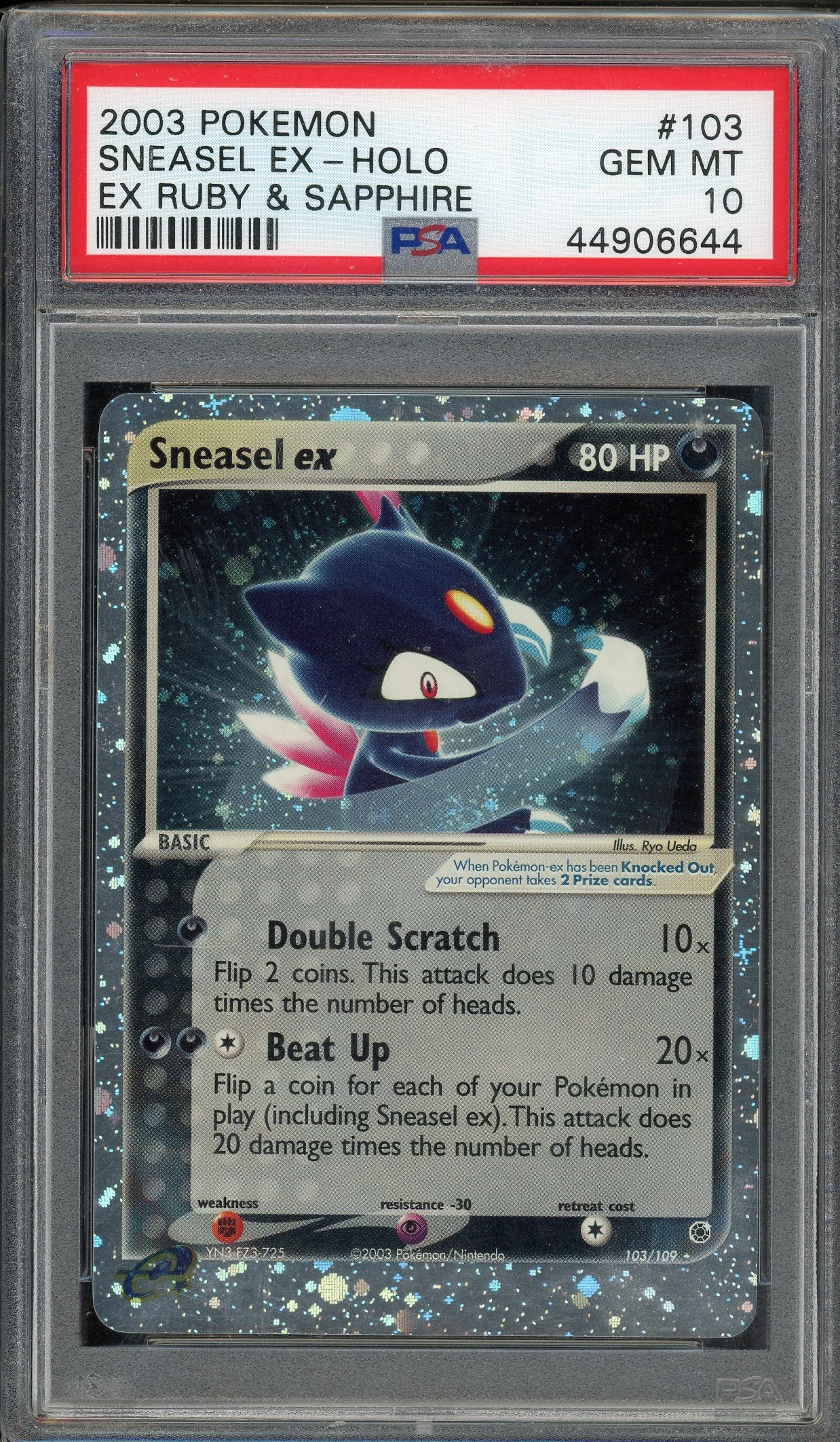 PSA 10 SNEASEL EX-HOLO RUBY & SAPPHIRE