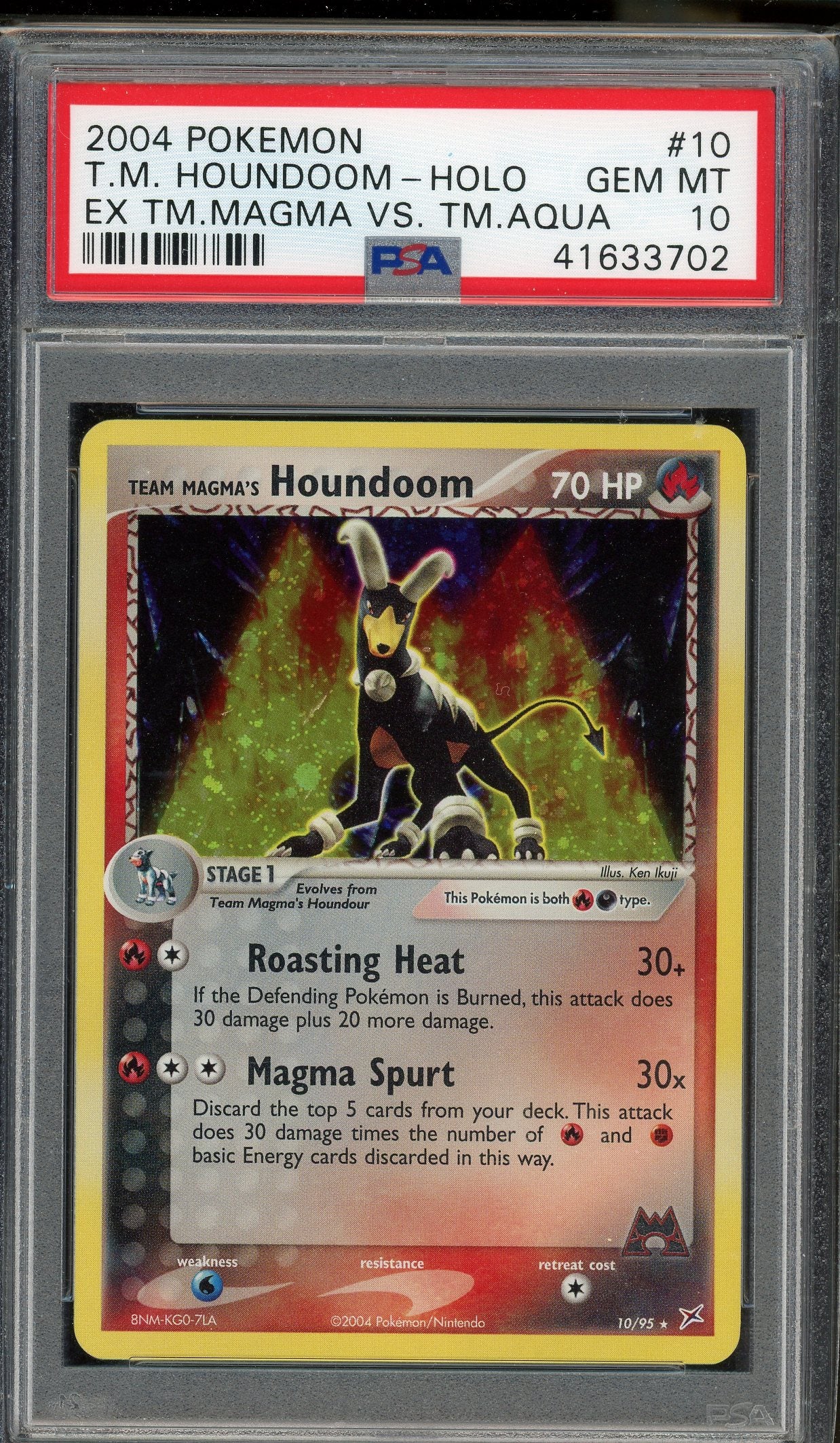 PSA 10 MAGMA'S HOUNDOOM-HOLO