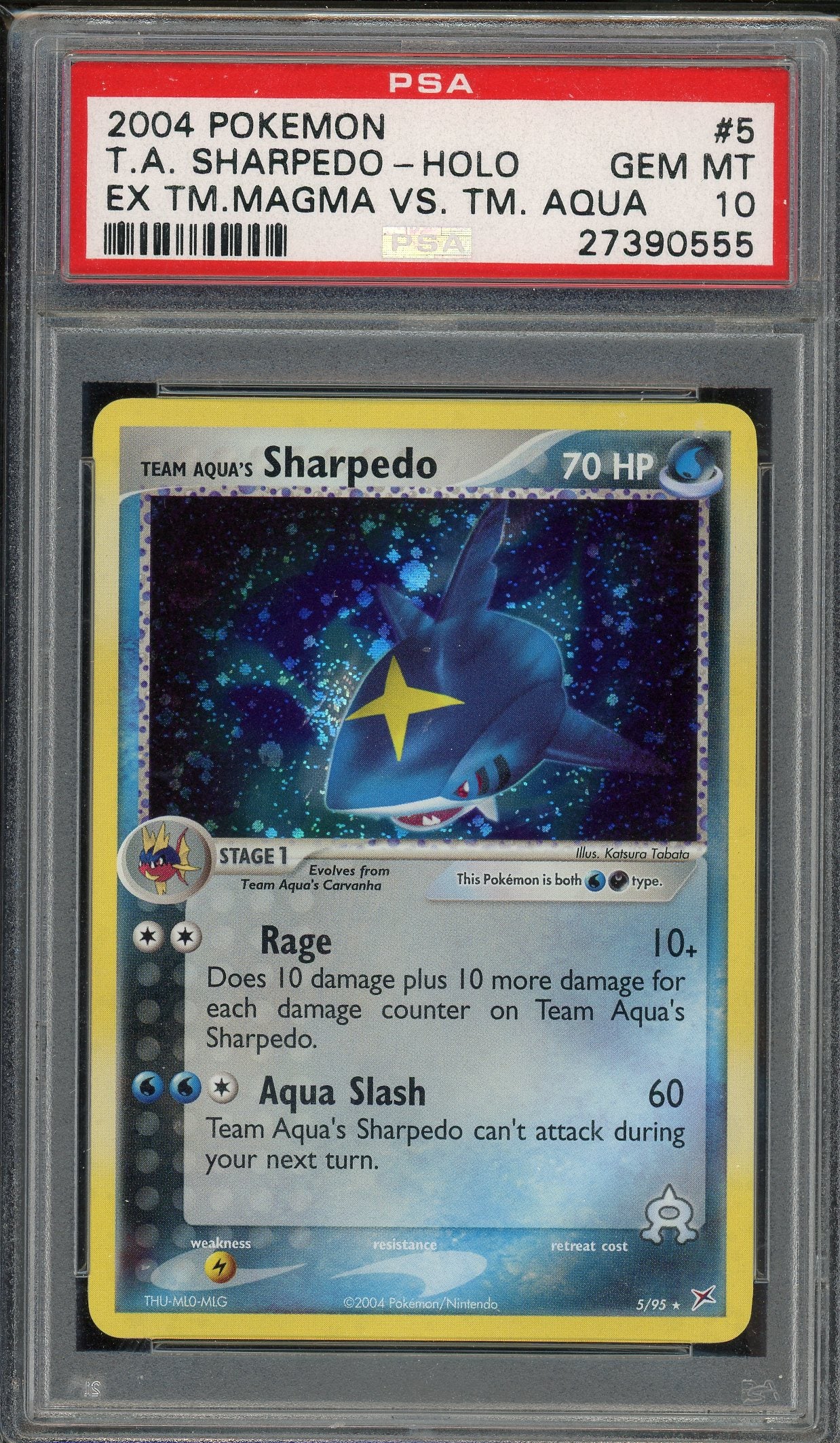 PSA 10 AQUA'S SHARPEDO-HOLO