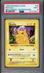 PSA 9 PIKACHU RED CHEEKS SHADOWLESS