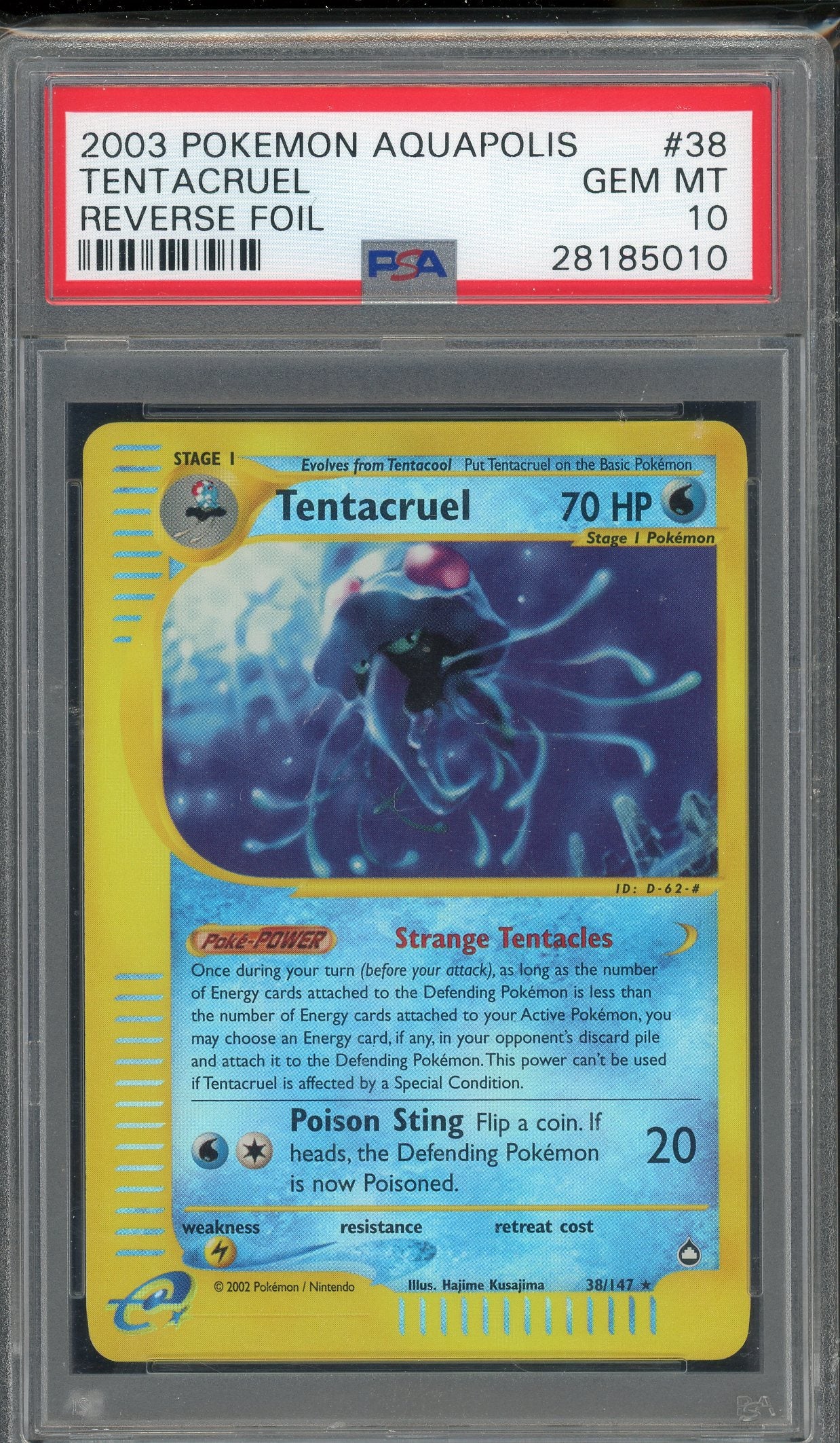 PSA 10 TENTACRUEL REVERSE FOIL