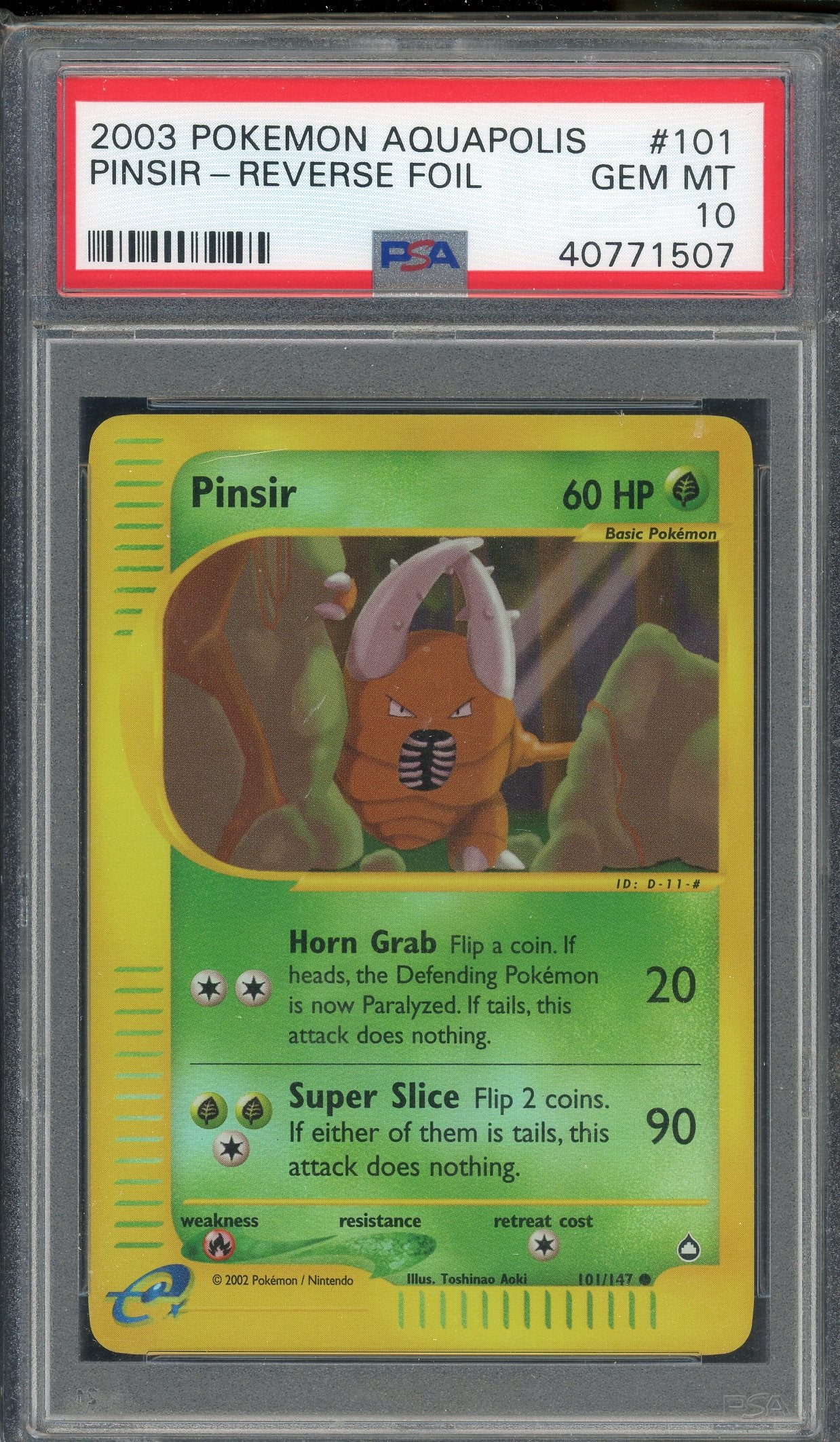 PSA 10 PINSIR-REVERSE FOIL