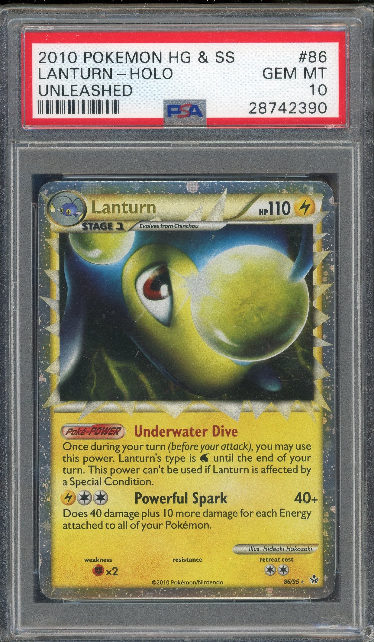 PSA 10 LANTURN-HOLO UNLEASHED