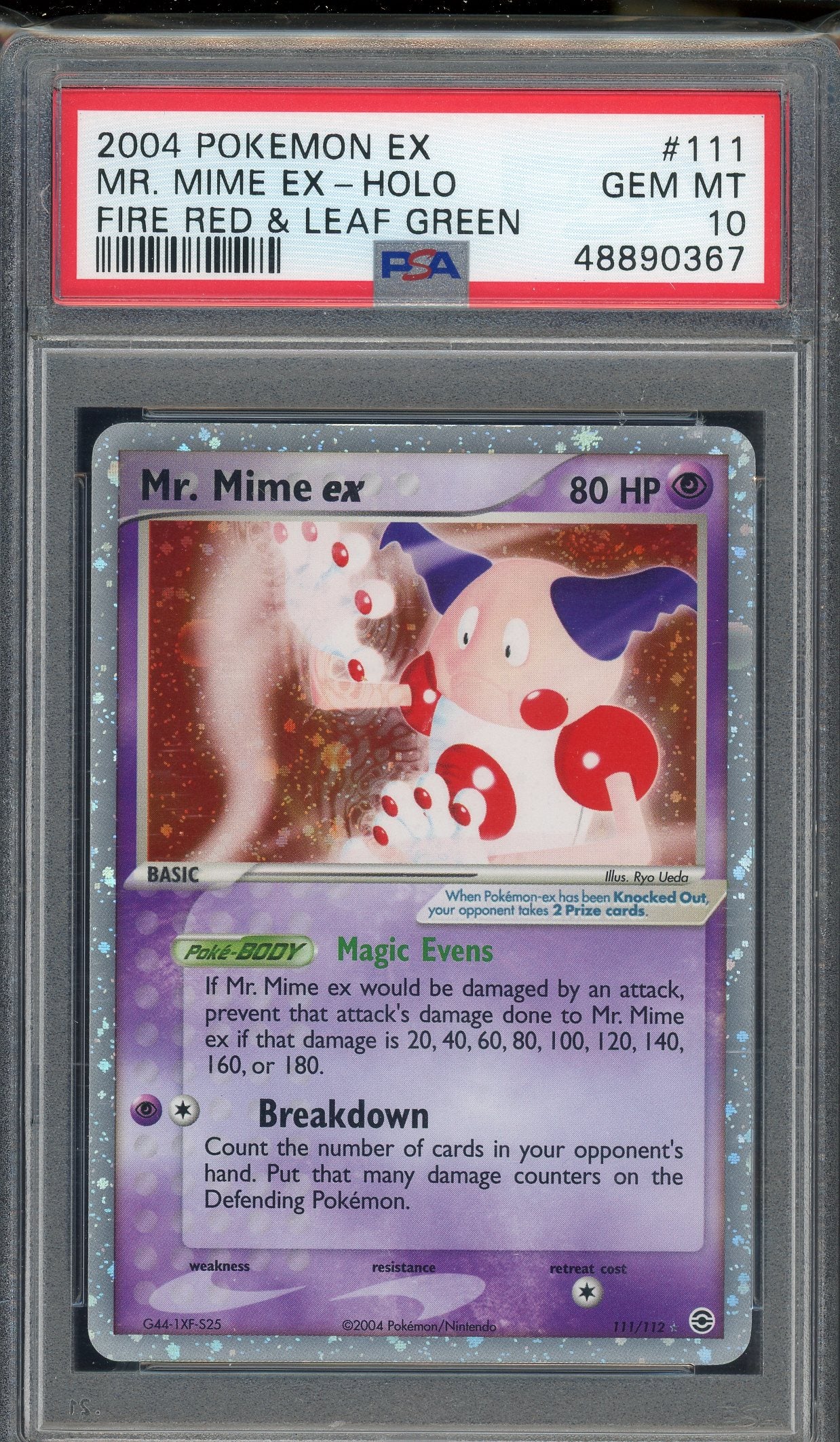 PSA 10 MR. MIME EX-HOLO FIRE RED & LEAF GREEN