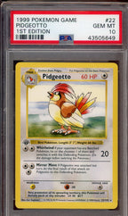 PSA 10 #22 PIDGEOTTO 1ST EDITION