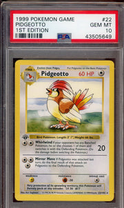 PSA 10 #22 PIDGEOTTO 1ST EDITION