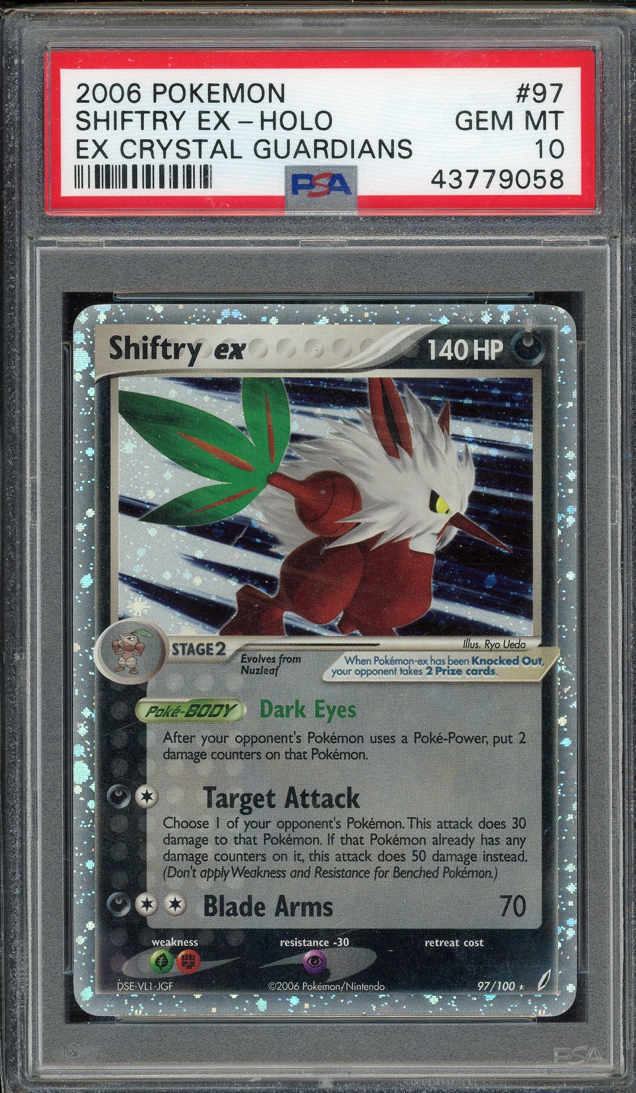 PSA 10 SHIFTRY EX-HOLO CRYSTAL GUARDIANS