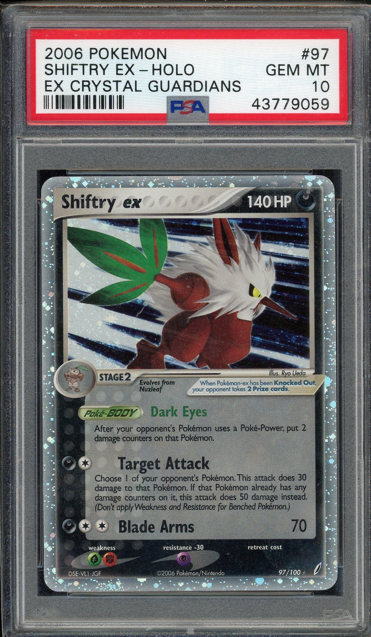 PSA 10 SHIFTRY EX-HOLO CRYSTAL GUARDIANS