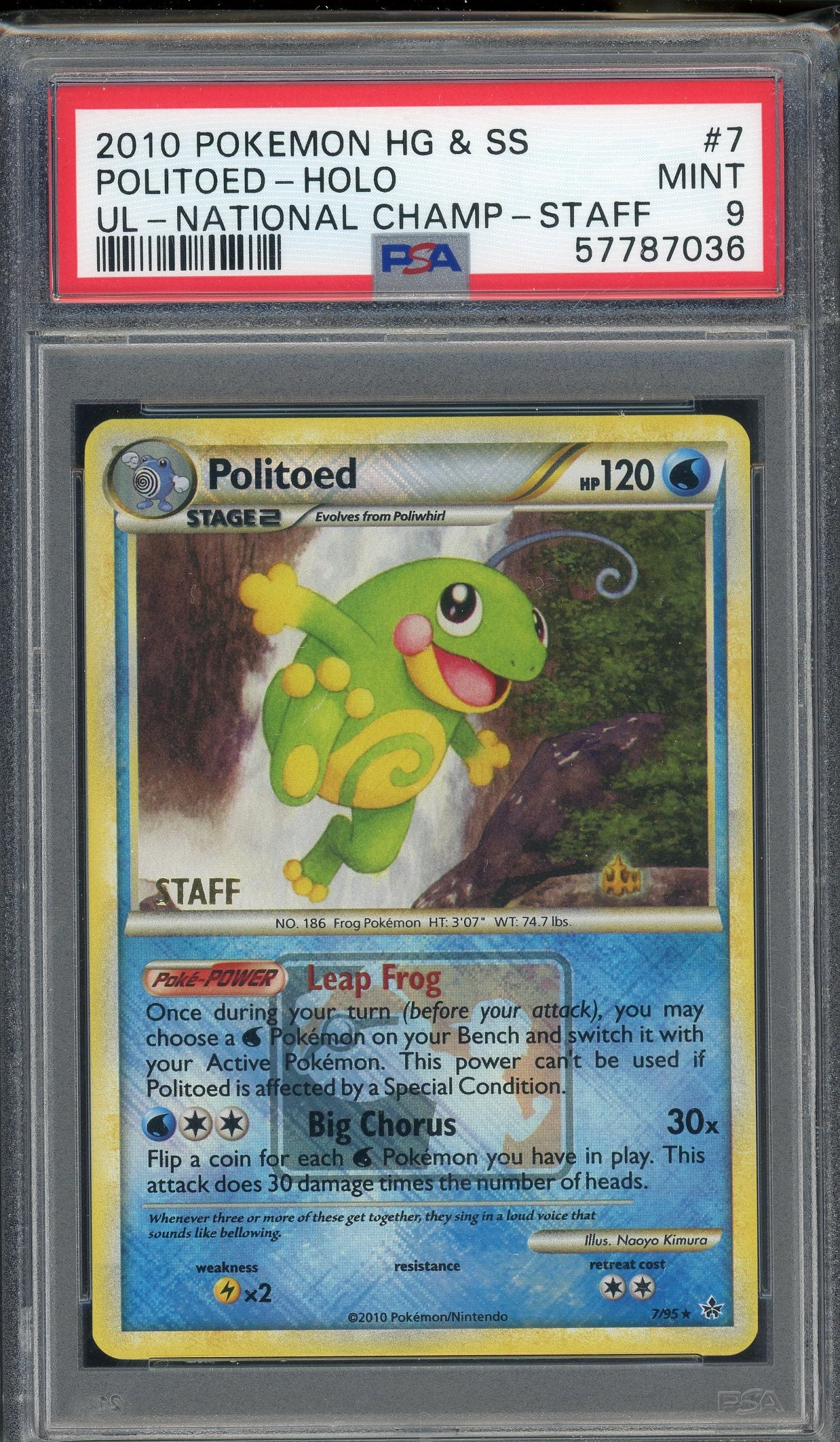 PSA 9 POLITOED-HOLO UL-CRSHTCH-N/C-STAFF