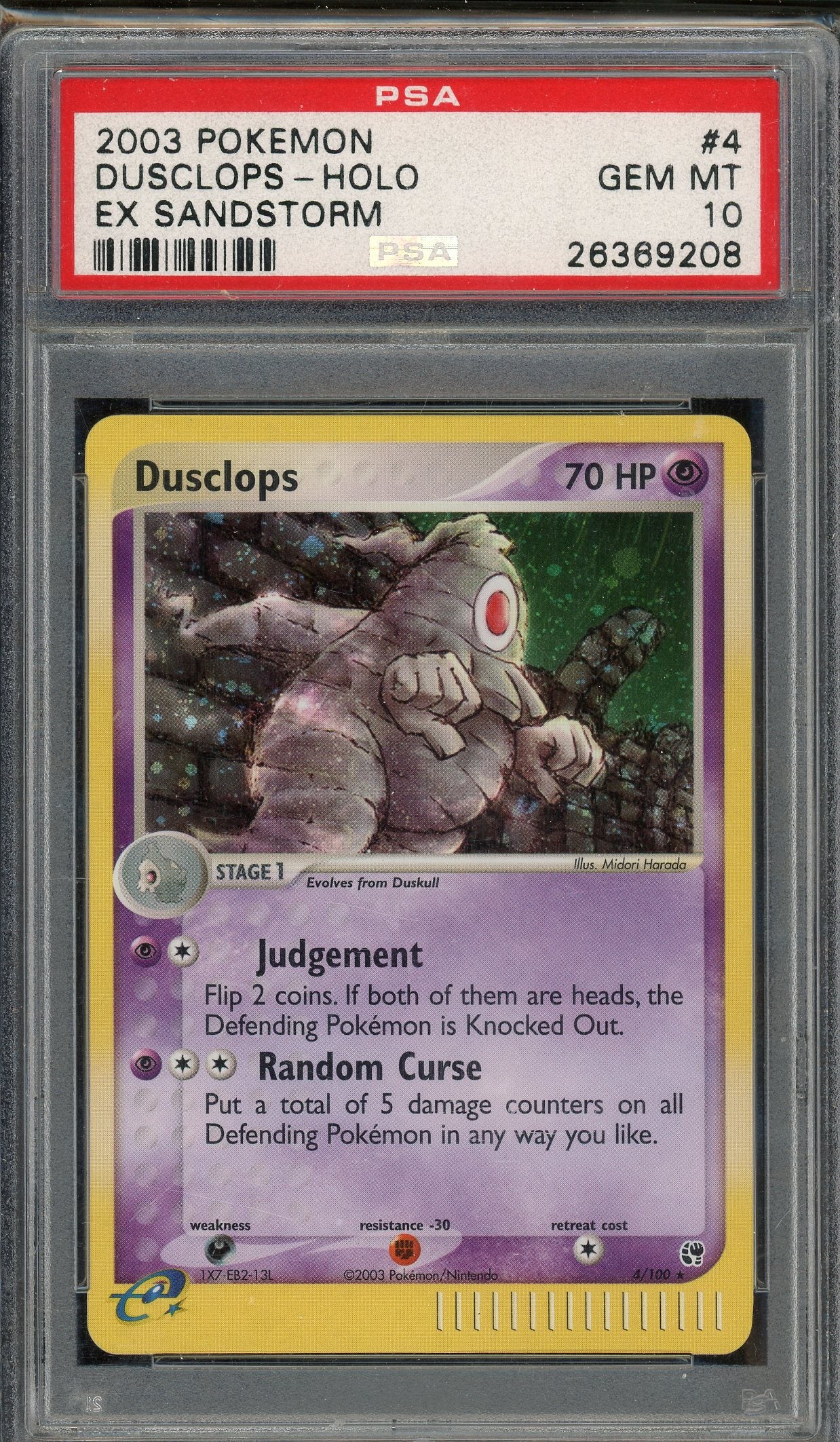 PSA 10 DUSCLOPS-HOLO SANDSTORM