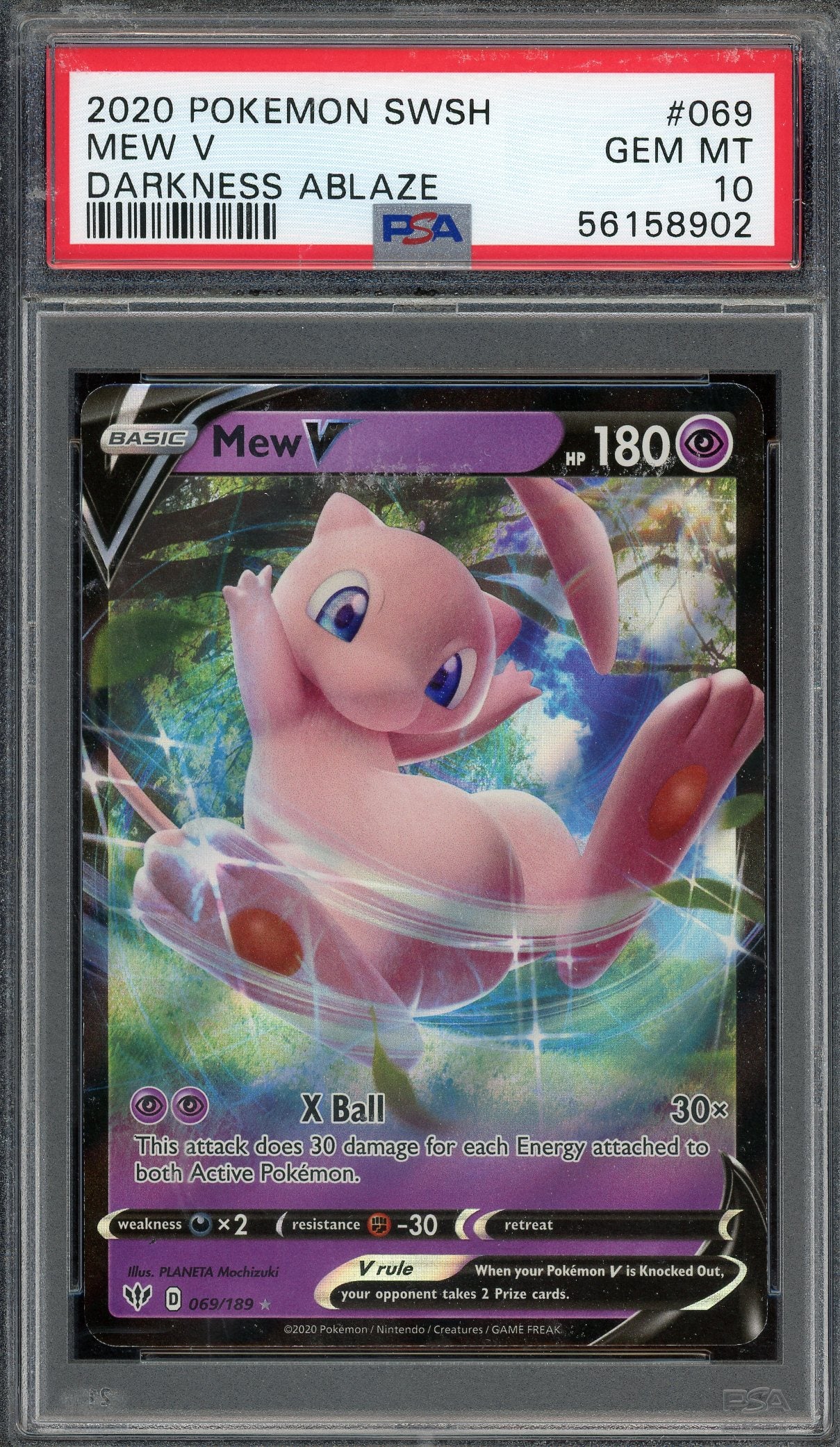 PSA 10 MEW V DARKNESS ABLAZE