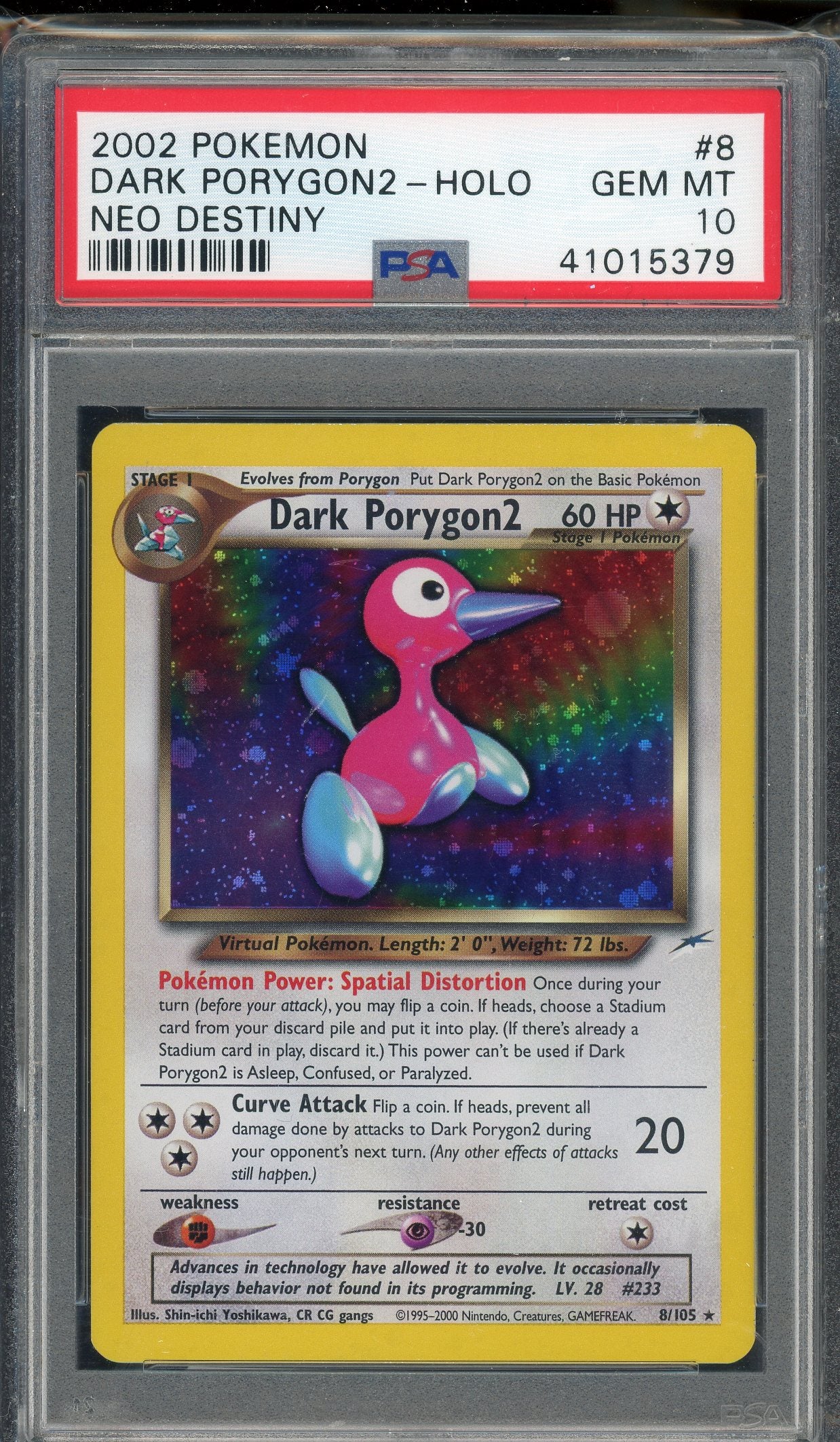 PSA 10 DARK PORYGON2-HOLO