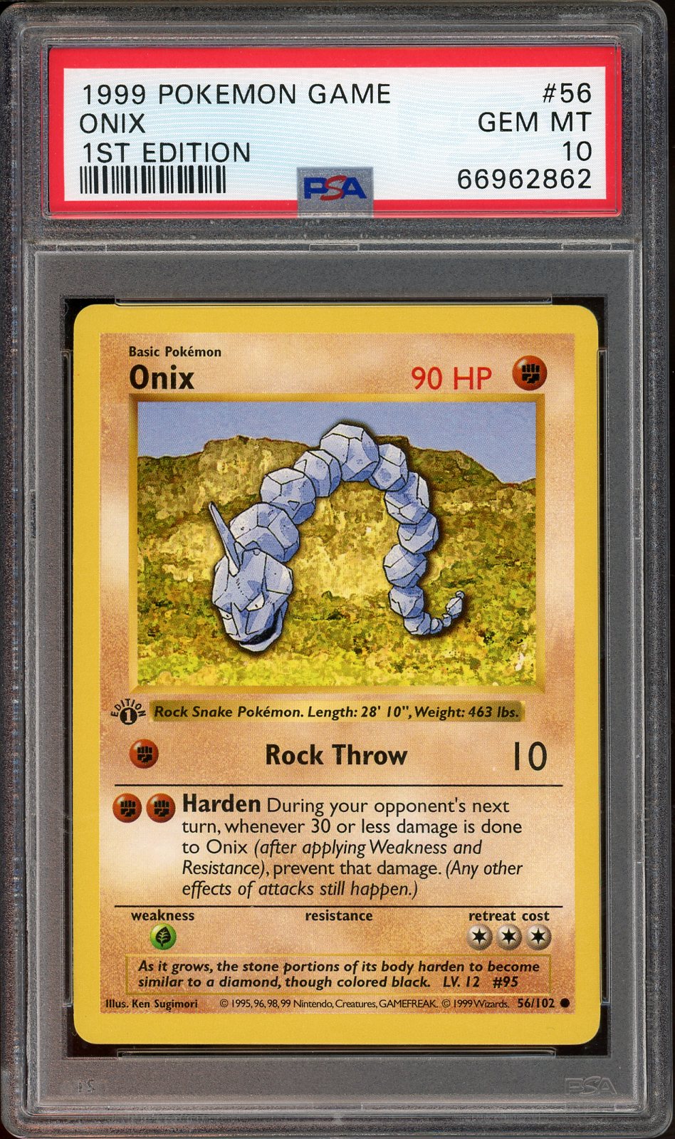 PSA 10 ONIX 1ST EDITION BASE SET