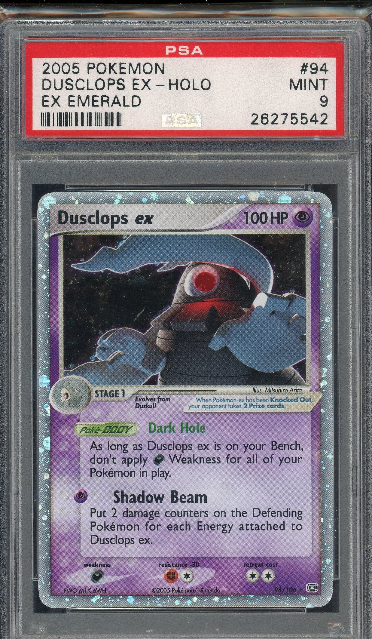 PSA 9 DUSCLOPS EX-HOLO EMERALD