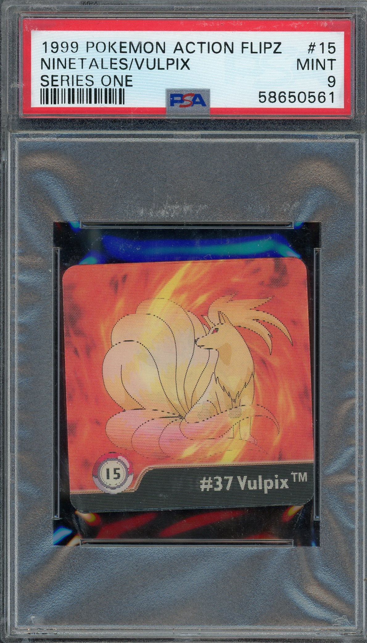 PSA 9 NINETALES/VULPIX ACTION FLIPZ