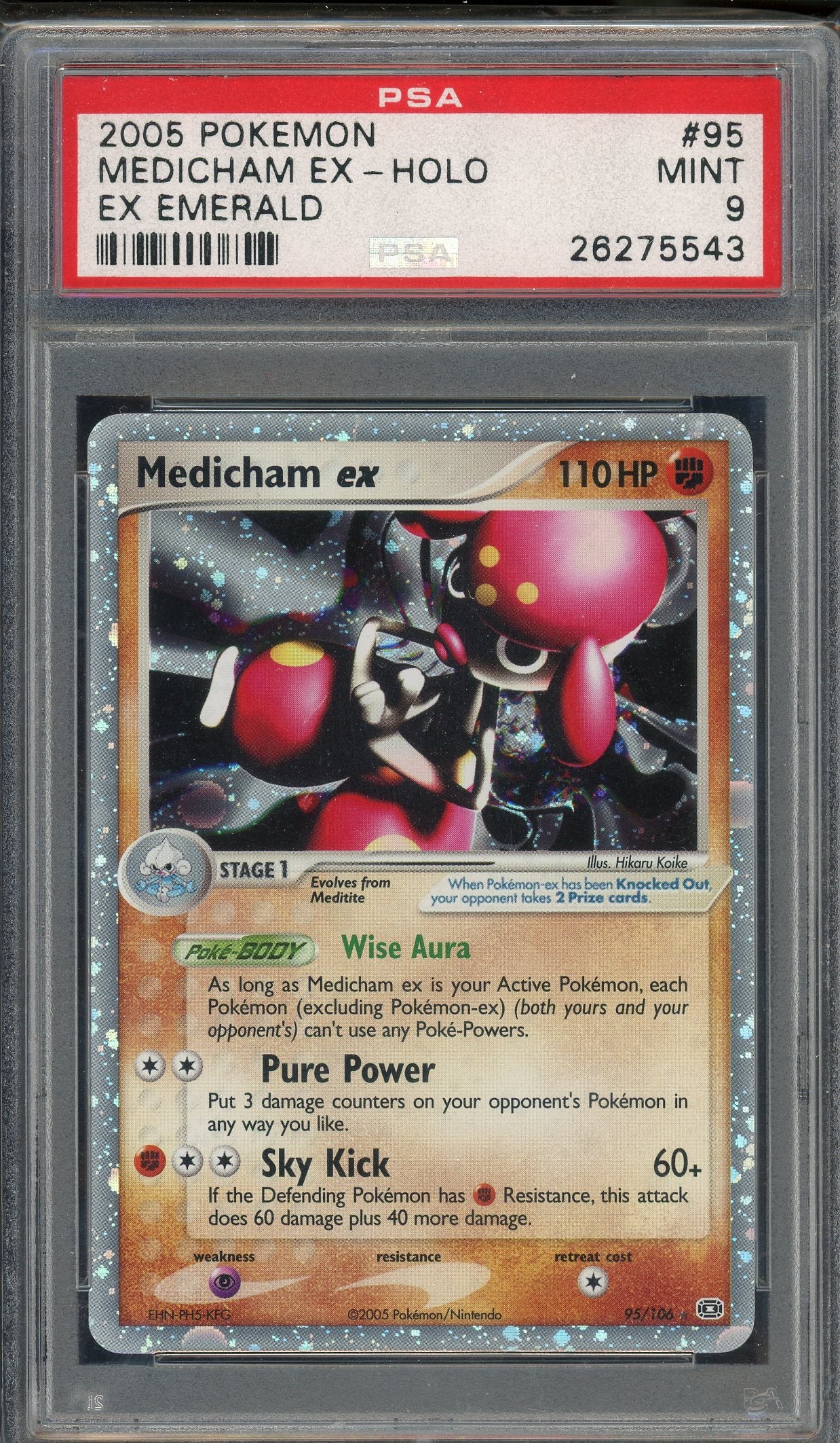 PSA 9 MEDICHAM EX-HOLO EMERALD