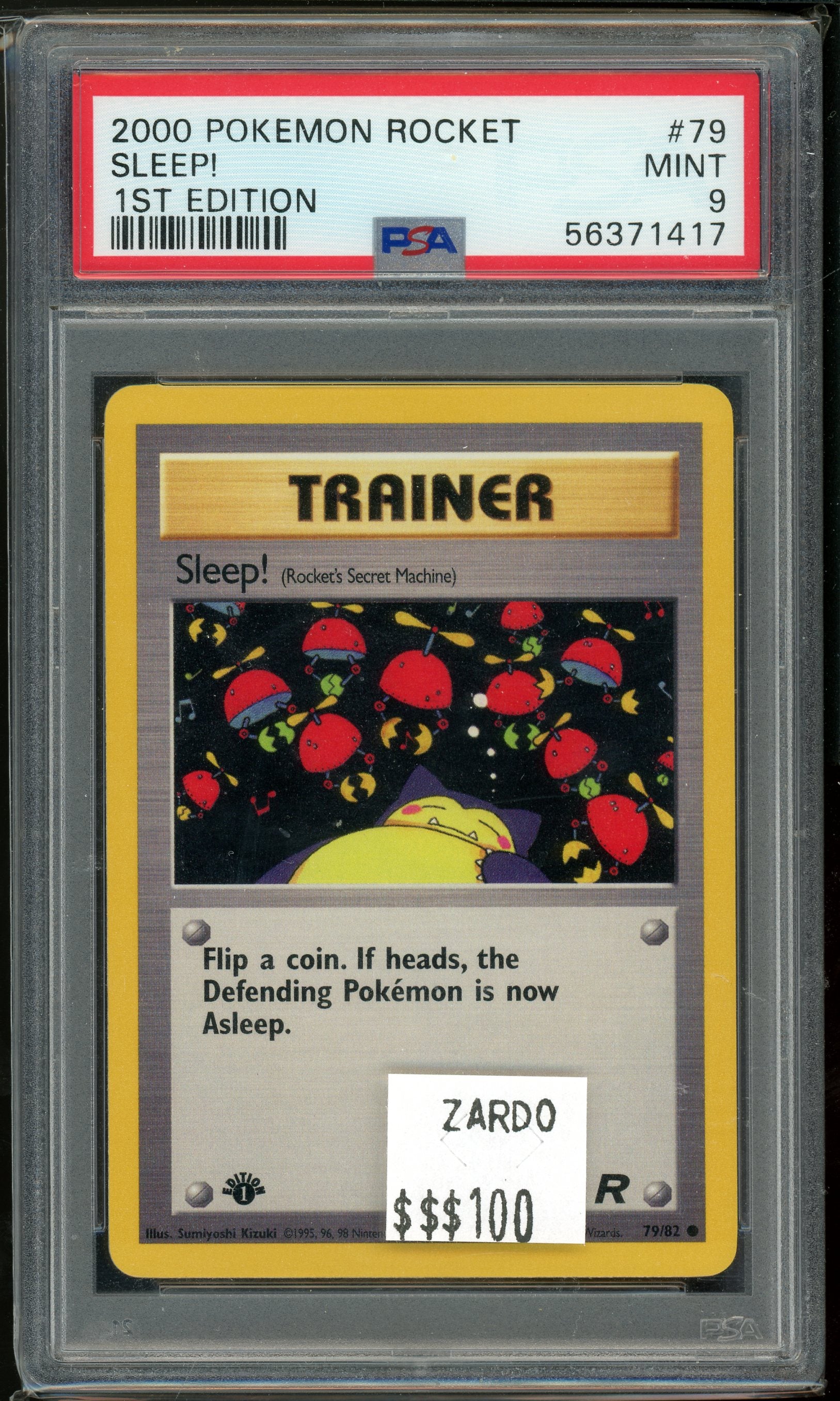 PSA 9 SLEEP! 1ST EDITION
