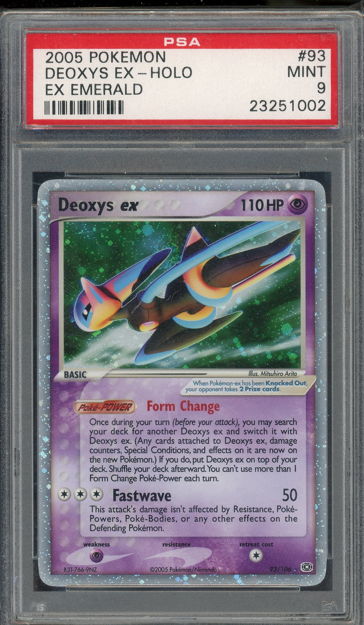 PSA 9 DEOXYS EX-HOLO EMERALD