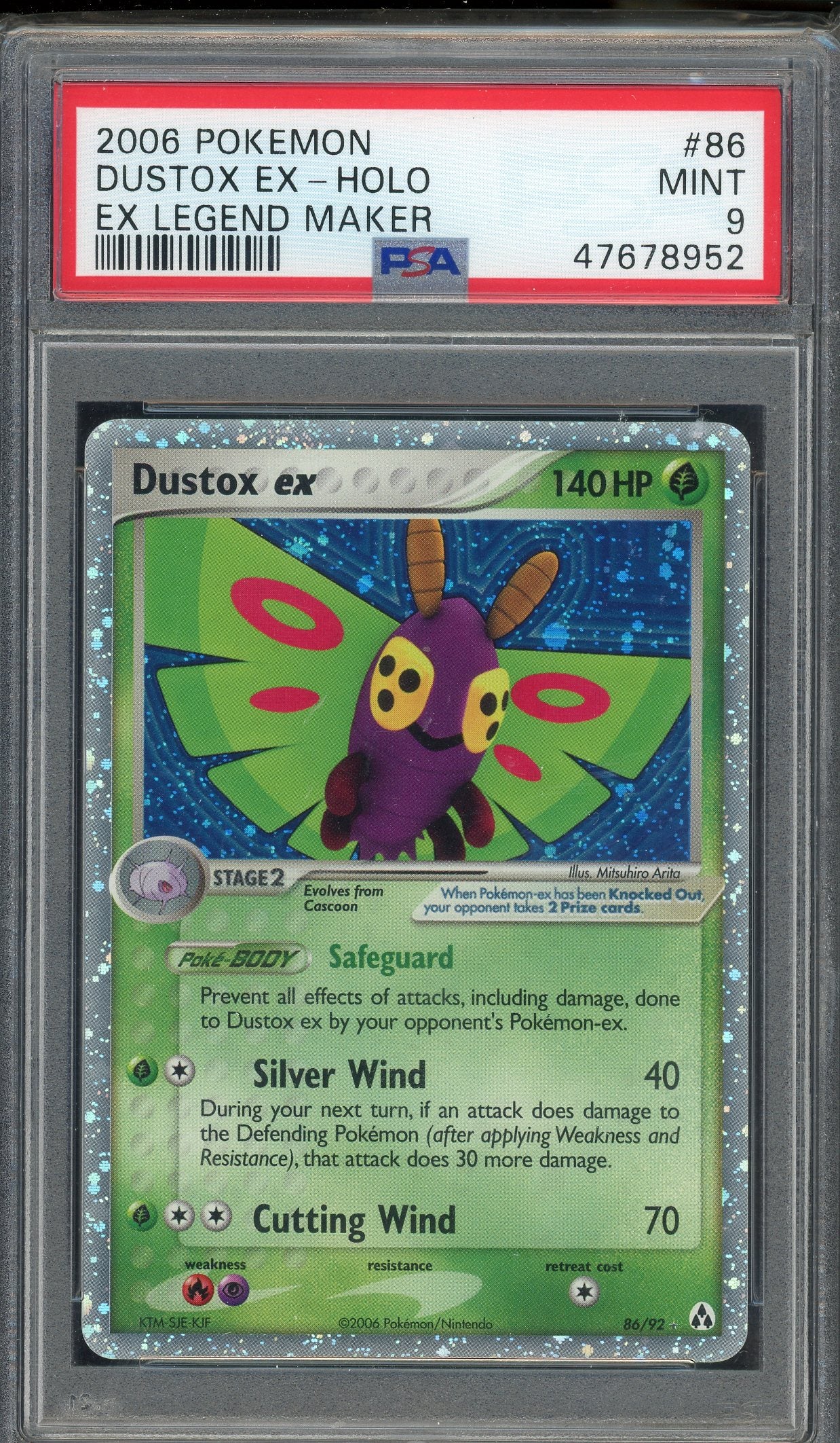 PSA 9 DUSTOX EX-HOLO LEGEND MAKER