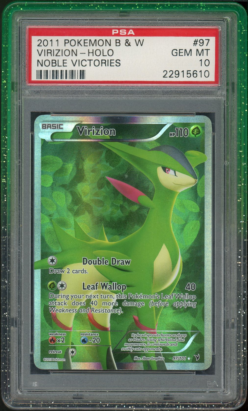 PSA 10 VIRIZION B&W HOLO NOBLE VICTORIES